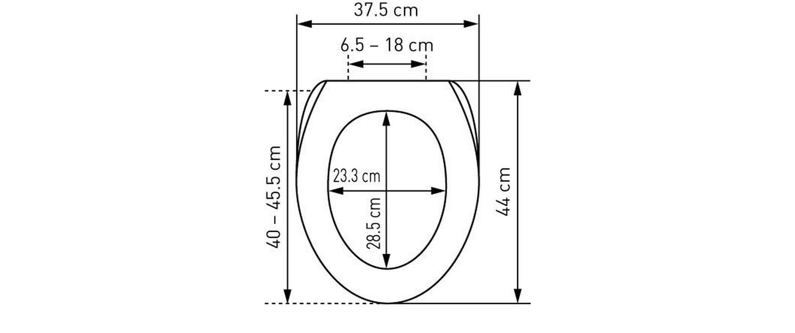 Diaqua Barbana – Toilettensitz – Duroplast, Schwarz, mit Deckel, Absenkautomatik, 37,5 × 44 cm