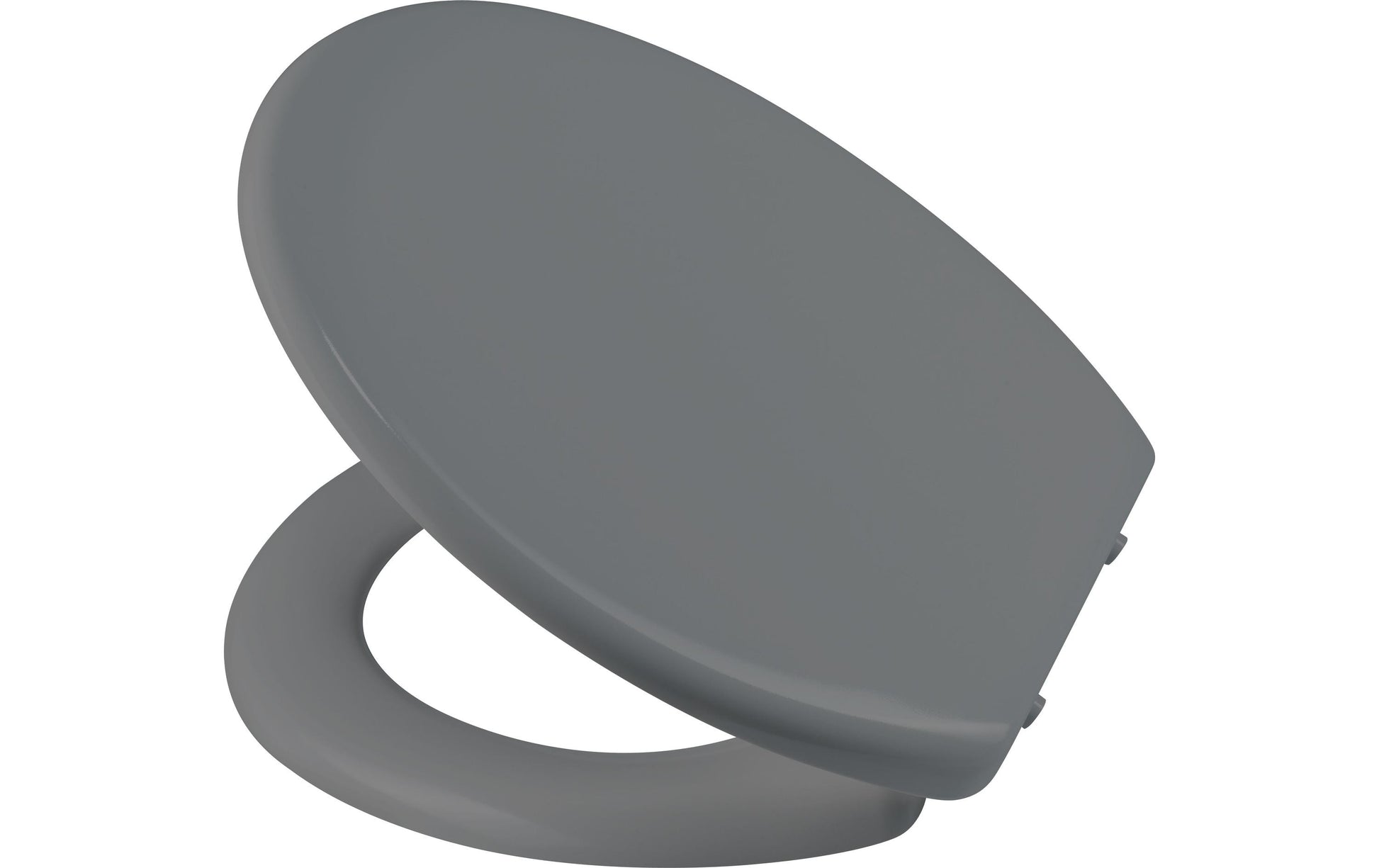 Diaqua Barbana – Toilettensitz – Duroplast, Grau, mit Deckel, Absenkautomatik, 37,5 × 44 cm