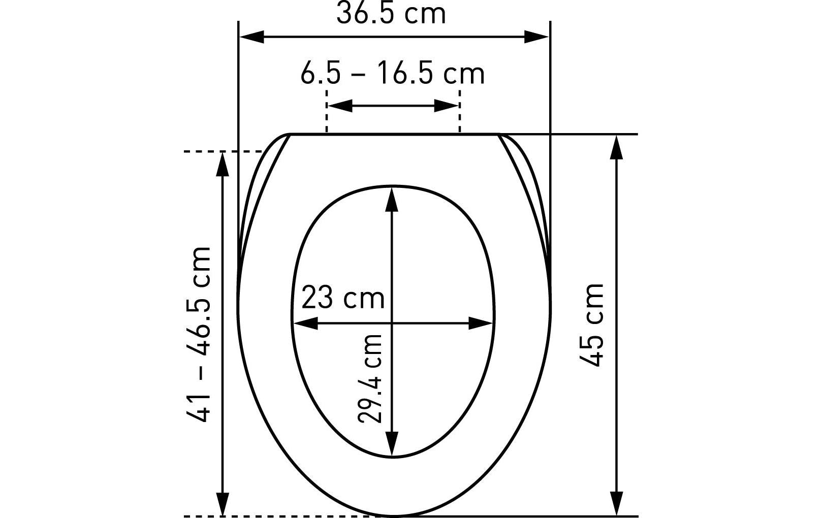 Diaqua WC-Sitz – Kunststoff, weiss, verlängert, mit Deckel, Absenkautomatik, 37,5 × 46 cm