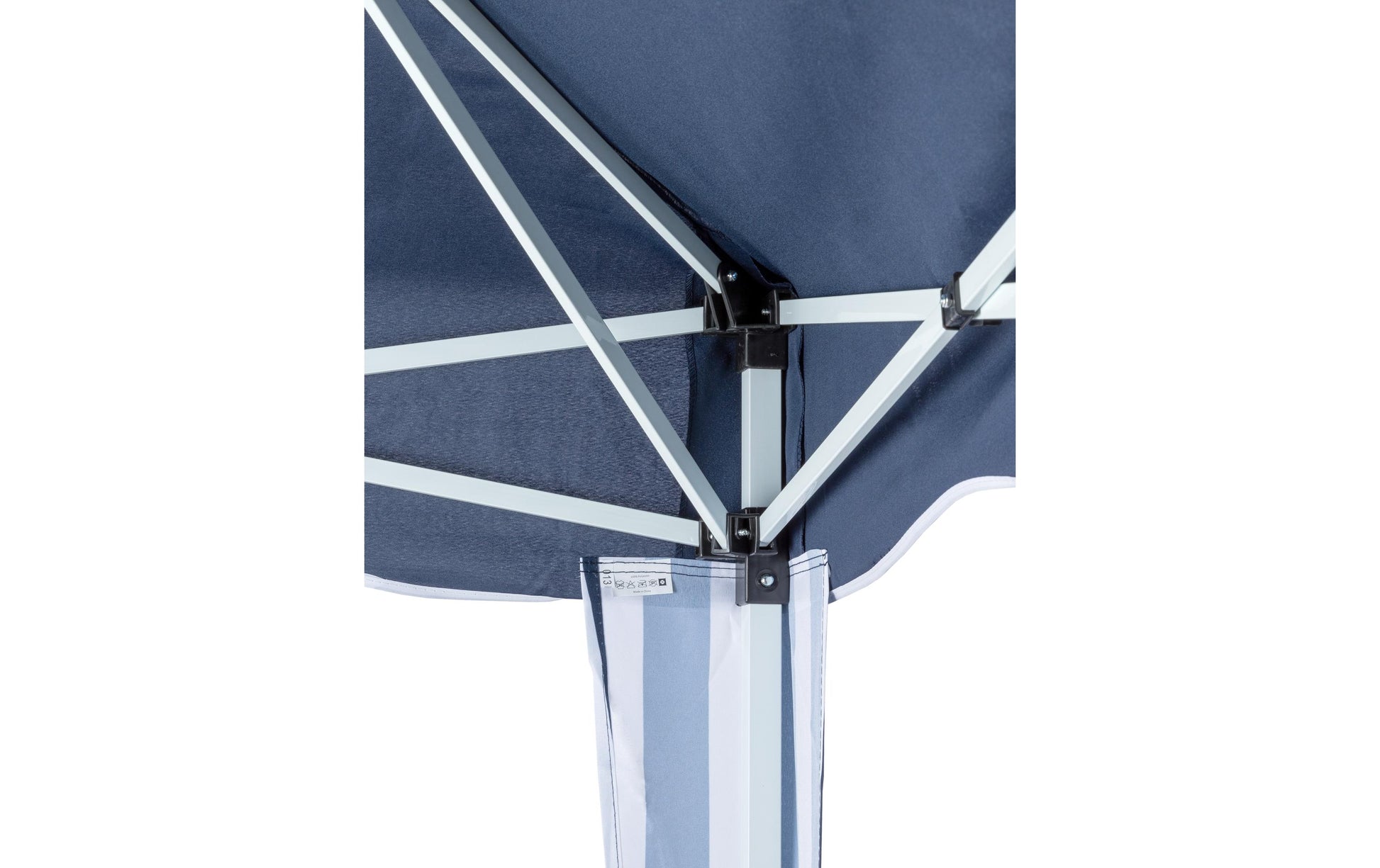 Cocon Pavillon 3 × 3 m – 260 cm hoch, blau/weiss, spritzwasserdicht, für Aussenbereich