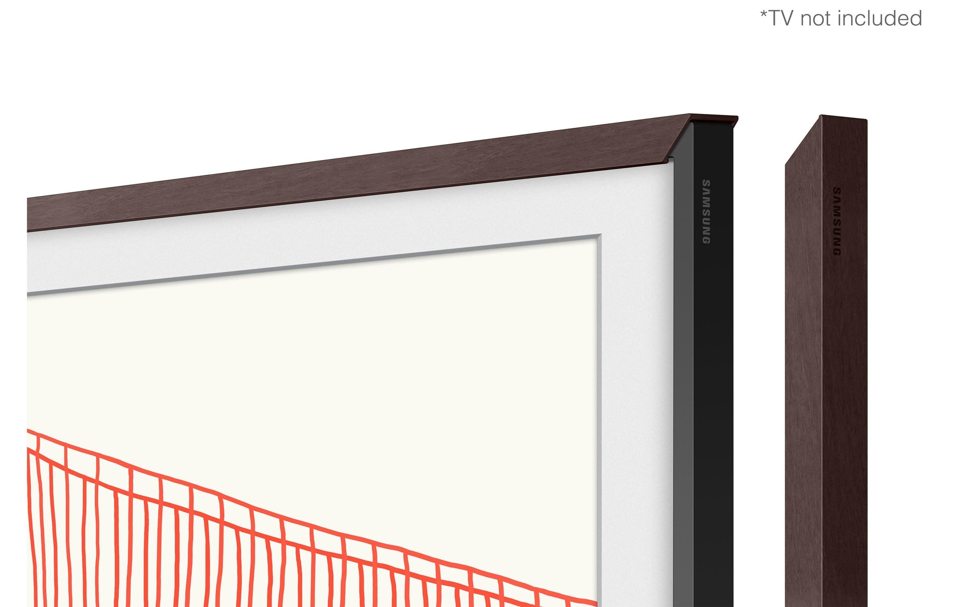 Samsung VG-SCFA43BWBXC Rahmen – für The Frame LS03A (2021) 43", The Frame LS03B (2022–23) 43" – Braun