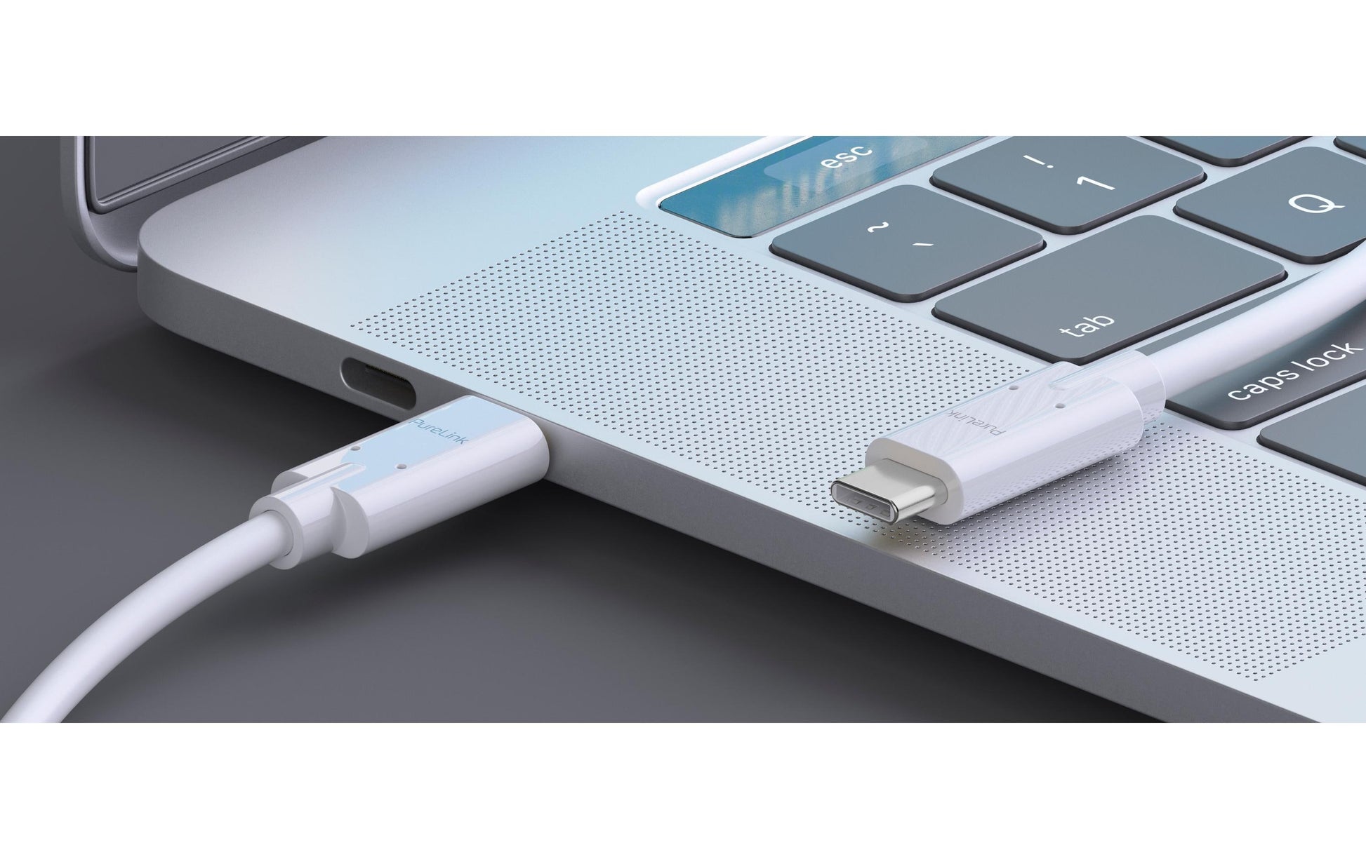 PureLink USB-C auf USB-C Kabel – USB 3.2 Gen 1 (5 Gbit/s) – 1,5 m – Goldstecker, PVC-Mantel – Weiss
