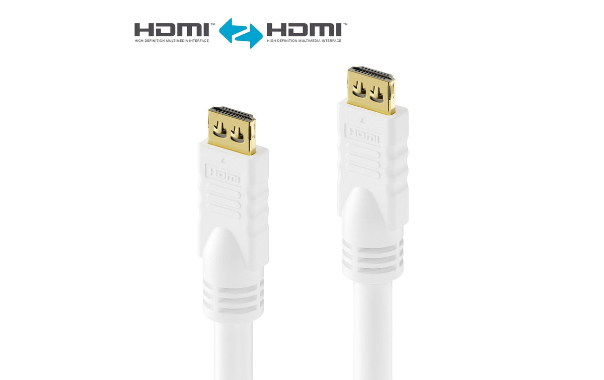 PureLink HDMI Kabel (A–A, M–M) HDMI 2.0 4K 60 Hz – 3 m – HDR, ARC – Weiss