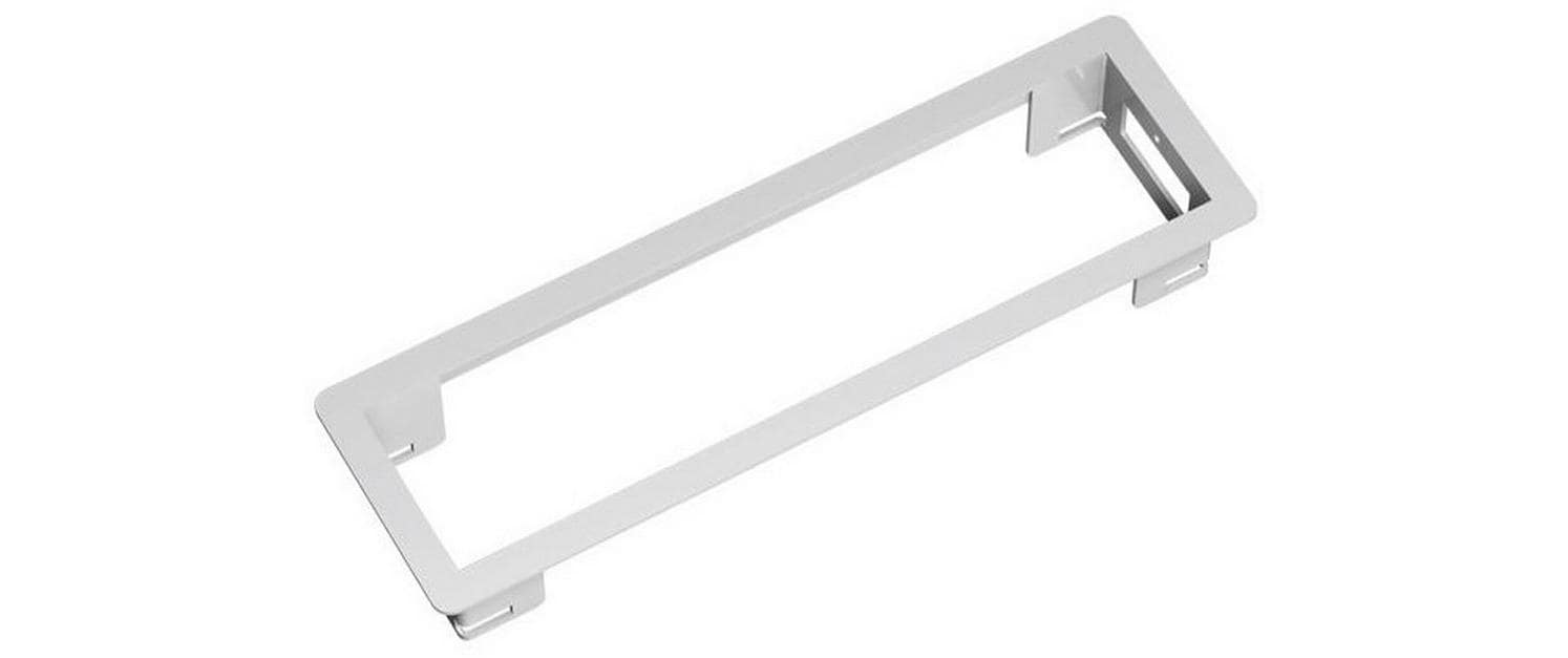 Bachmann POWER FRAME Einbausteckdosenleiste, Einbaurahmen kurz, Einbau, 241×73×36 mm – Weiss
