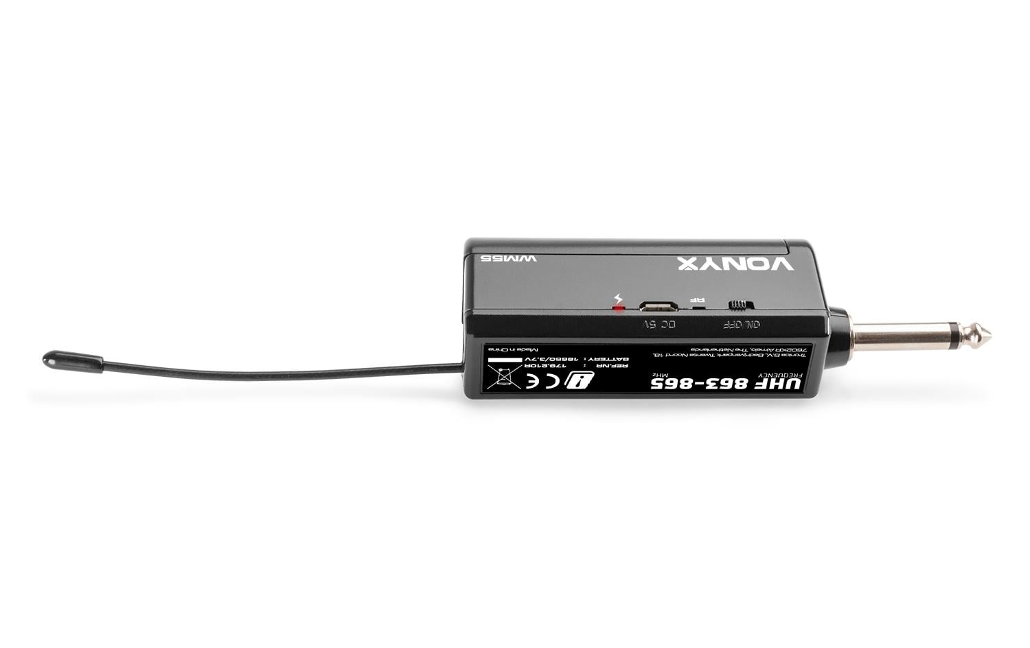 Vonyx WM55 Studio-Mikrofon – 6,35 mm Klinke, Kabellos, Niere, 40–18'000 Hz, Schwarz/Grau