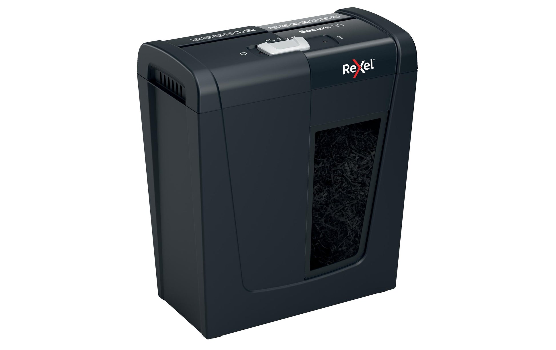 Rexel Secure S5 – Aktenvernichter, DIN P-2, Streifenschnitt 6 mm, 5 Blatt, 10 l, A4
