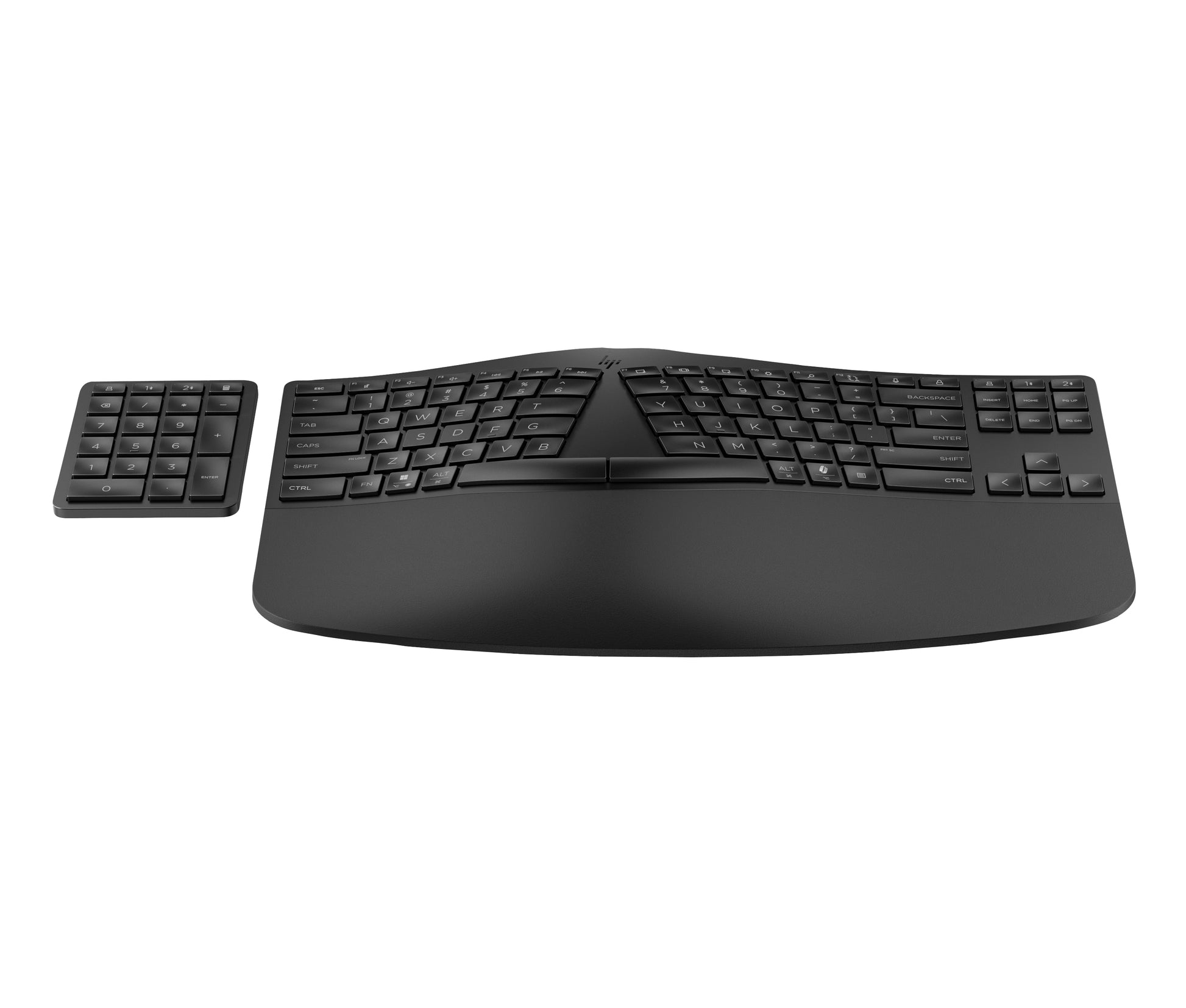 HP 960 Ergonomisch – Ergonomische Tastatur – Membran – Bluetooth & 2,4 GHz (USB-A Empfänger) – Schwarz