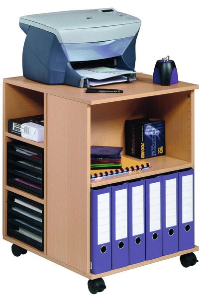 Durable Multifunktions-Wagen 74/59 offen – 6 Böden, 4 Rollen, Buche