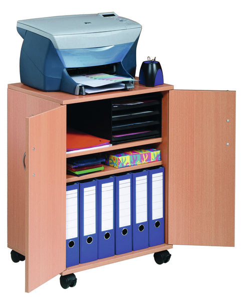 Durable Multifunktionswagen 74/53 – geschlossen mit 2 Flügeltüren, 2 feste Böden
