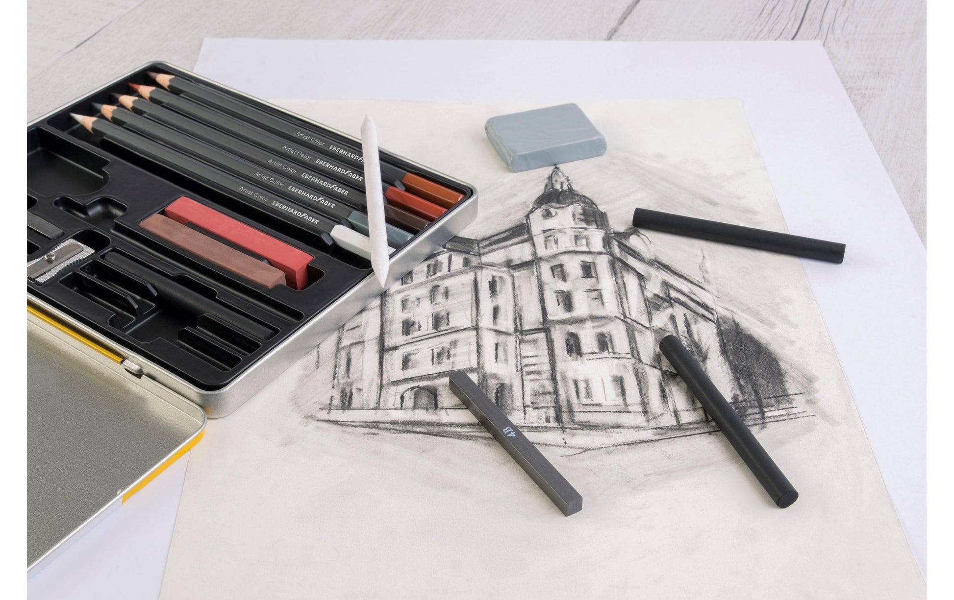 Eberhard Faber Artist Color Zeichenset – 16er-Set, Metalletui