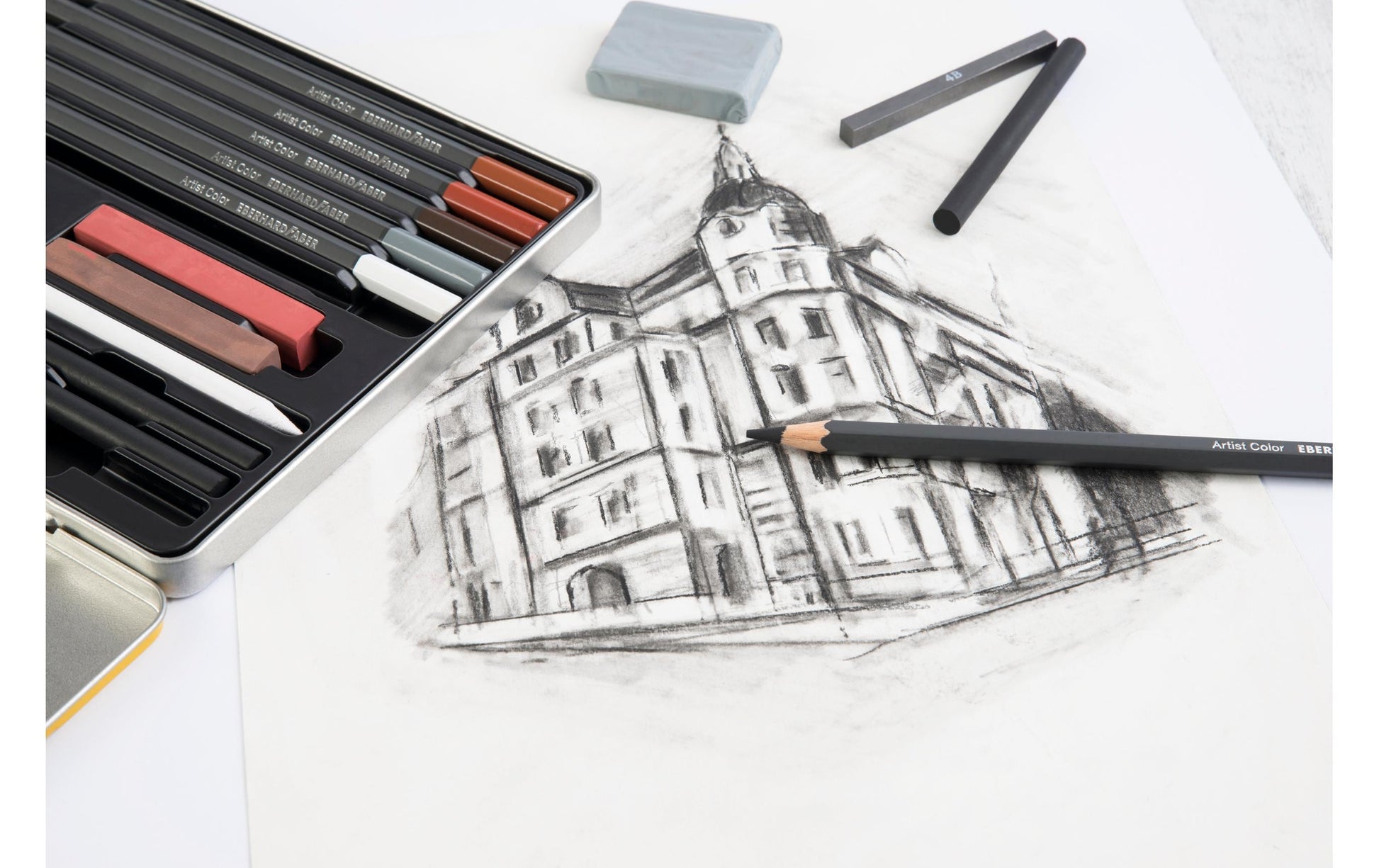 Eberhard Faber Artist Color Zeichenset – 16er-Set, Metalletui