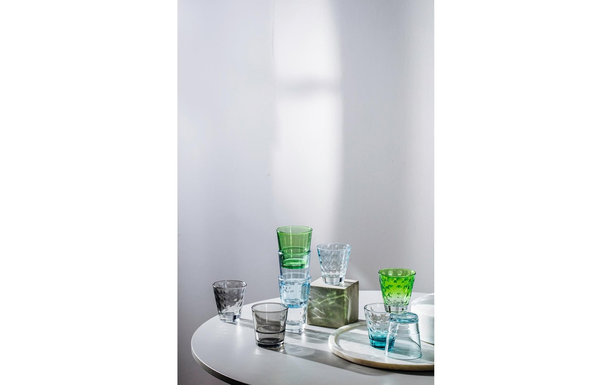 LEONARDO Trinkglas – 6er Set, 300 ml, Ø 8,0 cm, Kalk-Natron-Glas, Orange, spülmaschinenfest