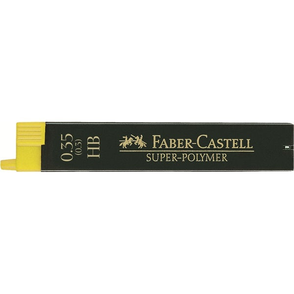 Faber-Castell Bleistiftminen – Grau, 0,35 mm, HB, 12 Stk.