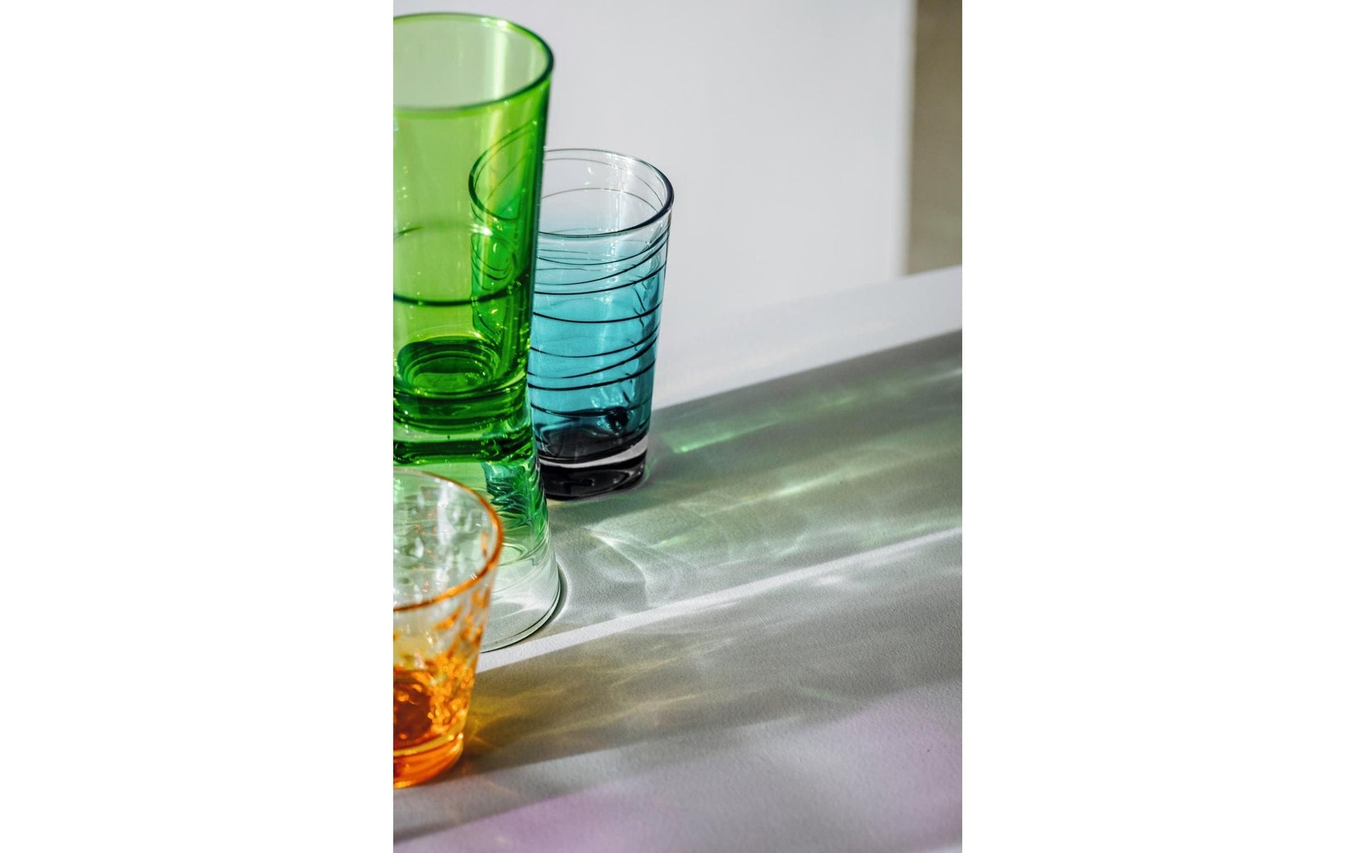 LEONARDO Vario Struttura Trinkglas – 6er Set, 280 ml, Ø 7,5 cm, Kalk-Natron-Glas, Rot, spülmaschinenfest