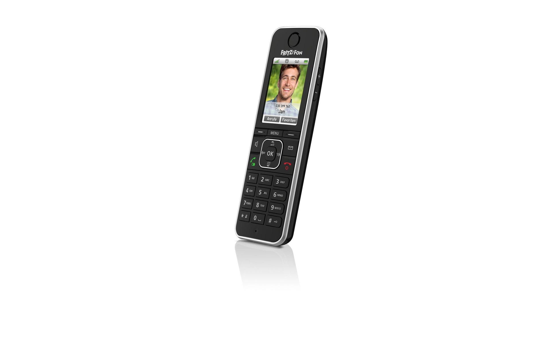 FRITZ! AVM FRITZFon C6 – DECT-Telefon mit Basis, freisprechen, mit AB, für FRITZBox/DECT-Basisstation, schwarz