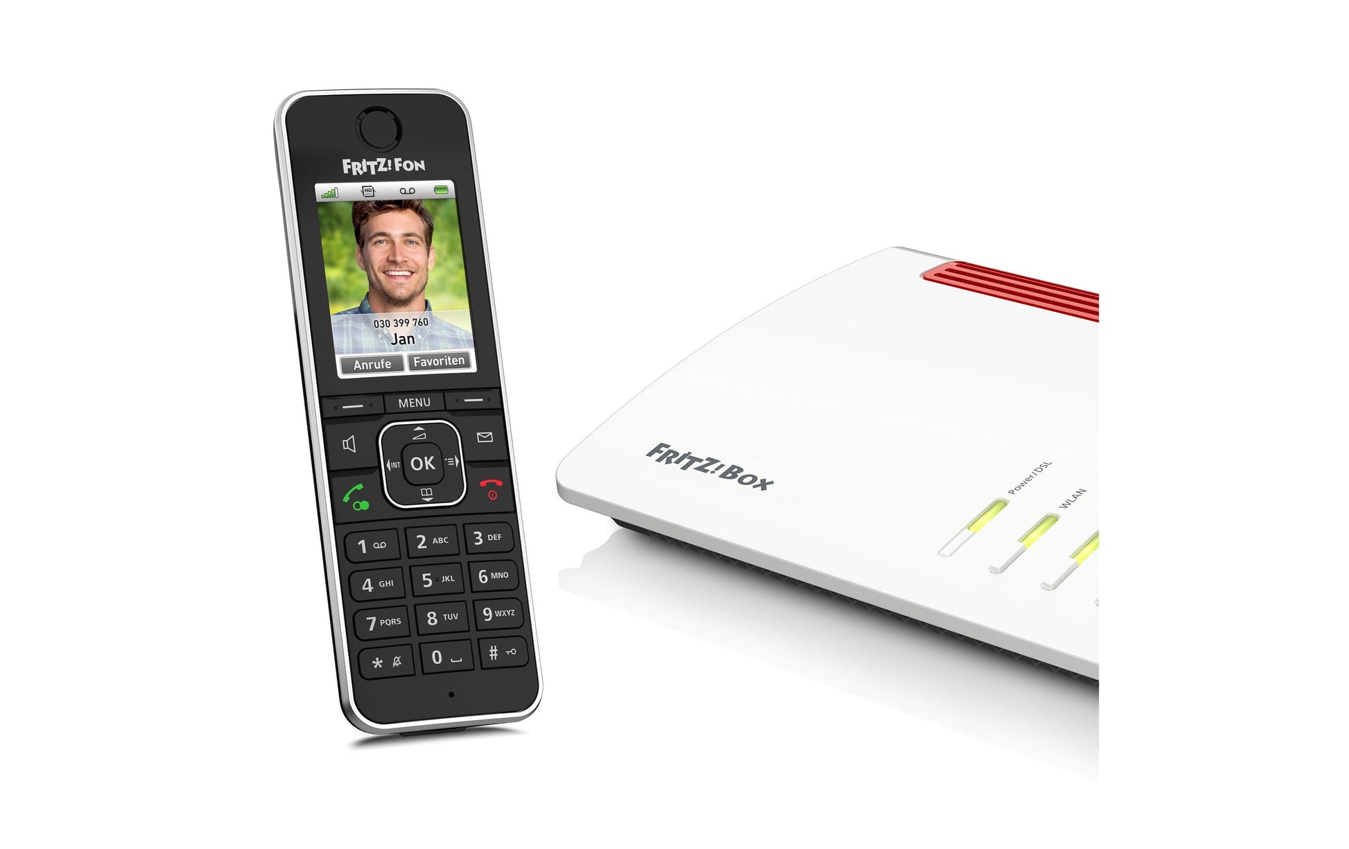 FRITZ! AVM FRITZFon C6 – DECT-Telefon mit Basis, freisprechen, mit AB, für FRITZBox/DECT-Basisstation, schwarz