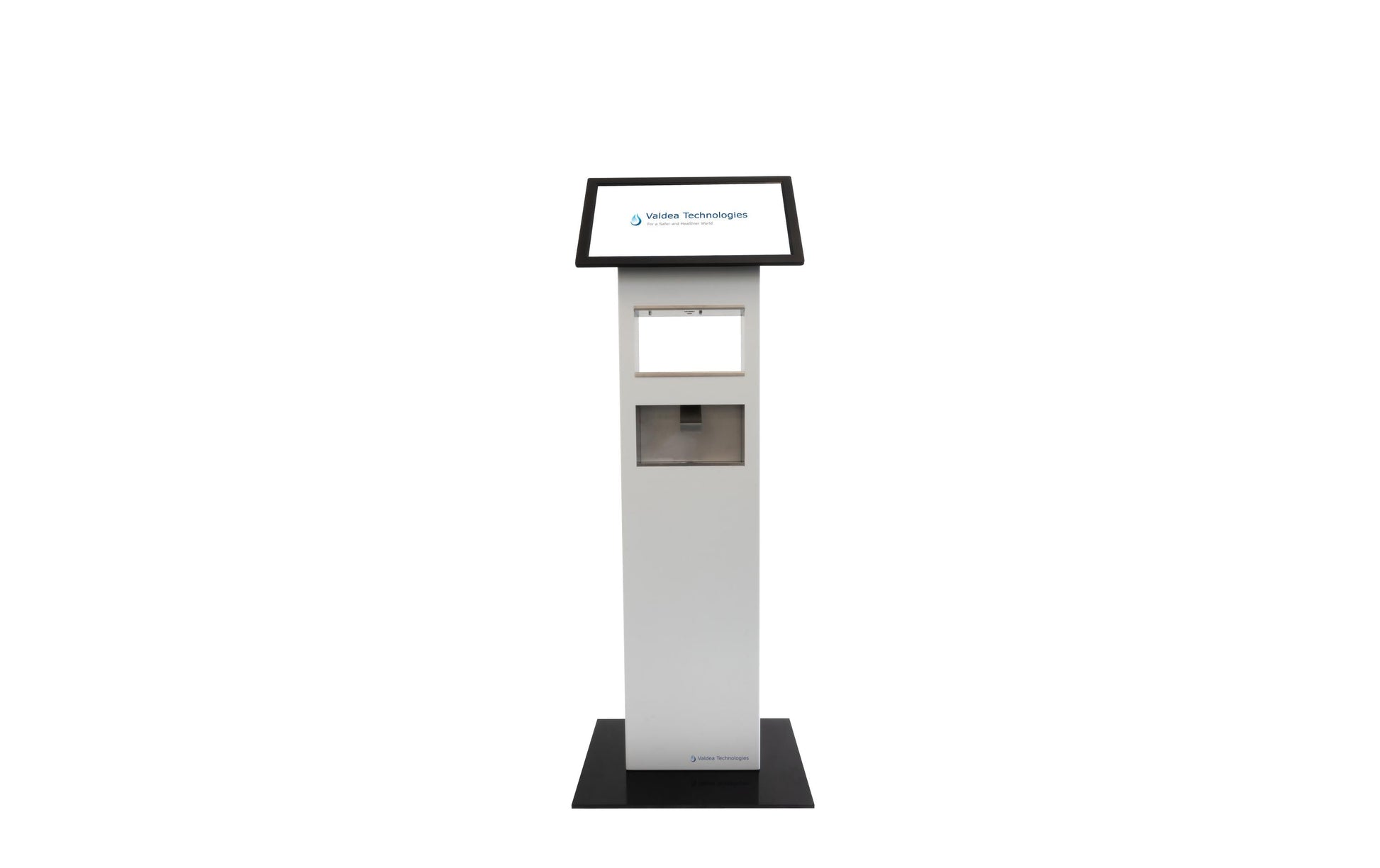 Valdea technologies Automatischer Desinfektionsmittelständer – Stand – 130 cm, 50×30 cm, Grau