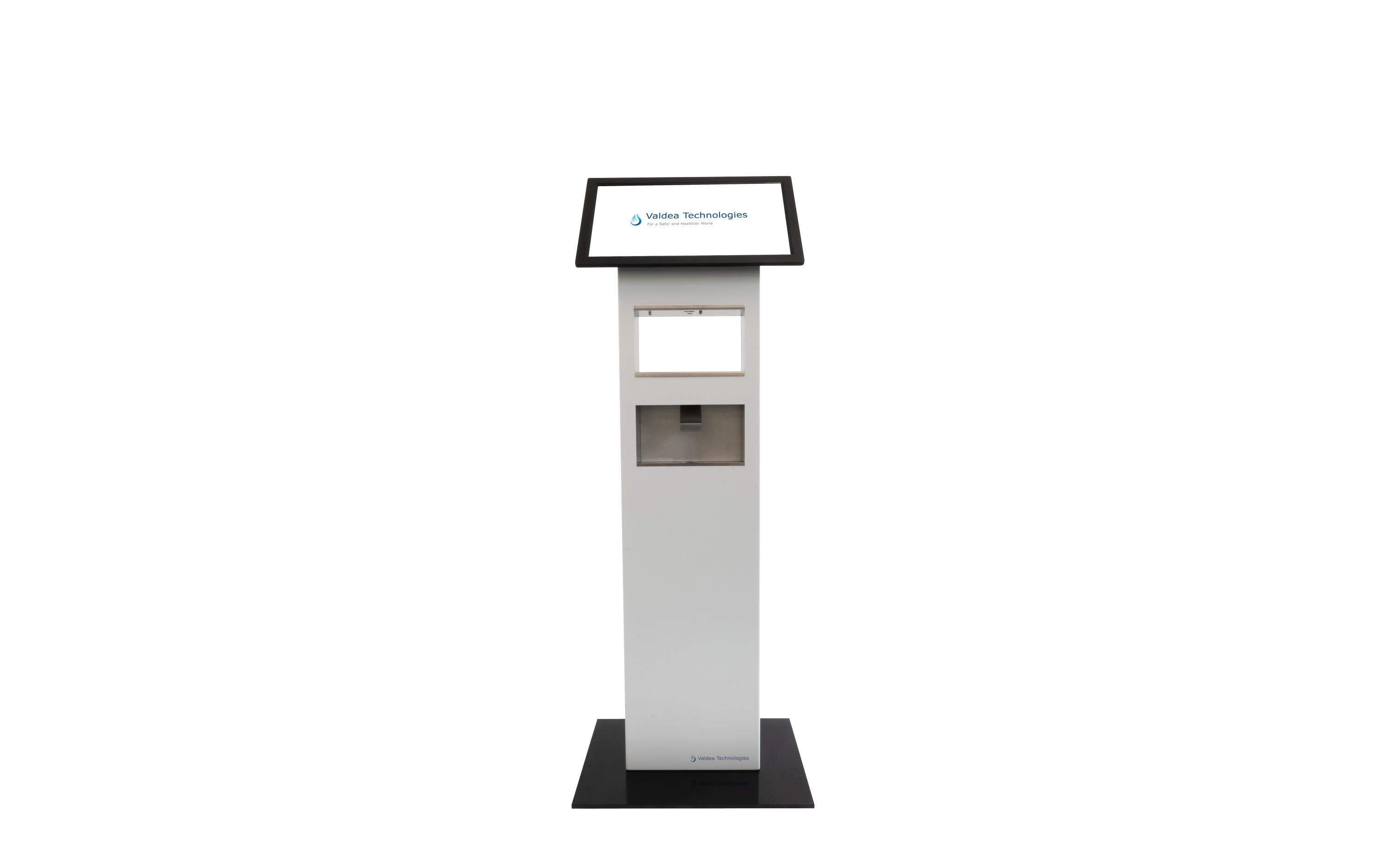 Valdea technologies Automatischer Desinfektionsmittelständer – Stand – 130 cm, 50×30 cm, Grau