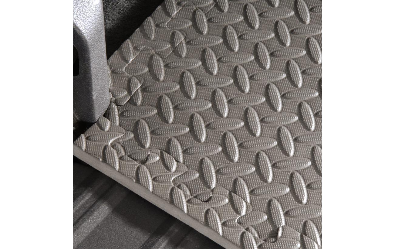Mottez Fussmatte B516F – 60 × 60 cm, 1,2 cm, dunkelgrau, für Innen- und Aussenbereich