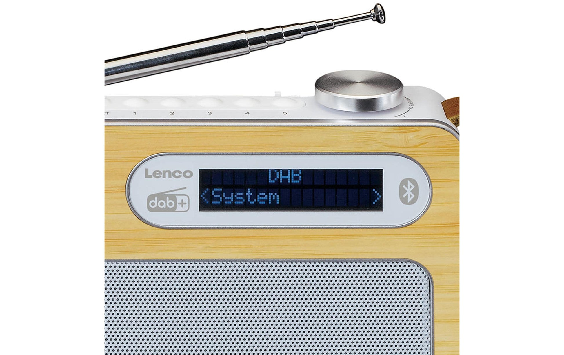 Lenco PDR-040 – DAB-/Internetradio – Portabel – DAB+, UKW, Internetradio, Bluetooth, Akkubetrieb – Weiss