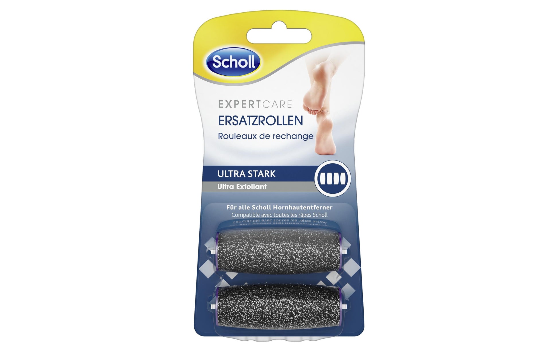 Scholl Ersatz-Rollenköpfe – für Velvet Smooth, ExpressPedi Velvet – 2 Stk, schwarz