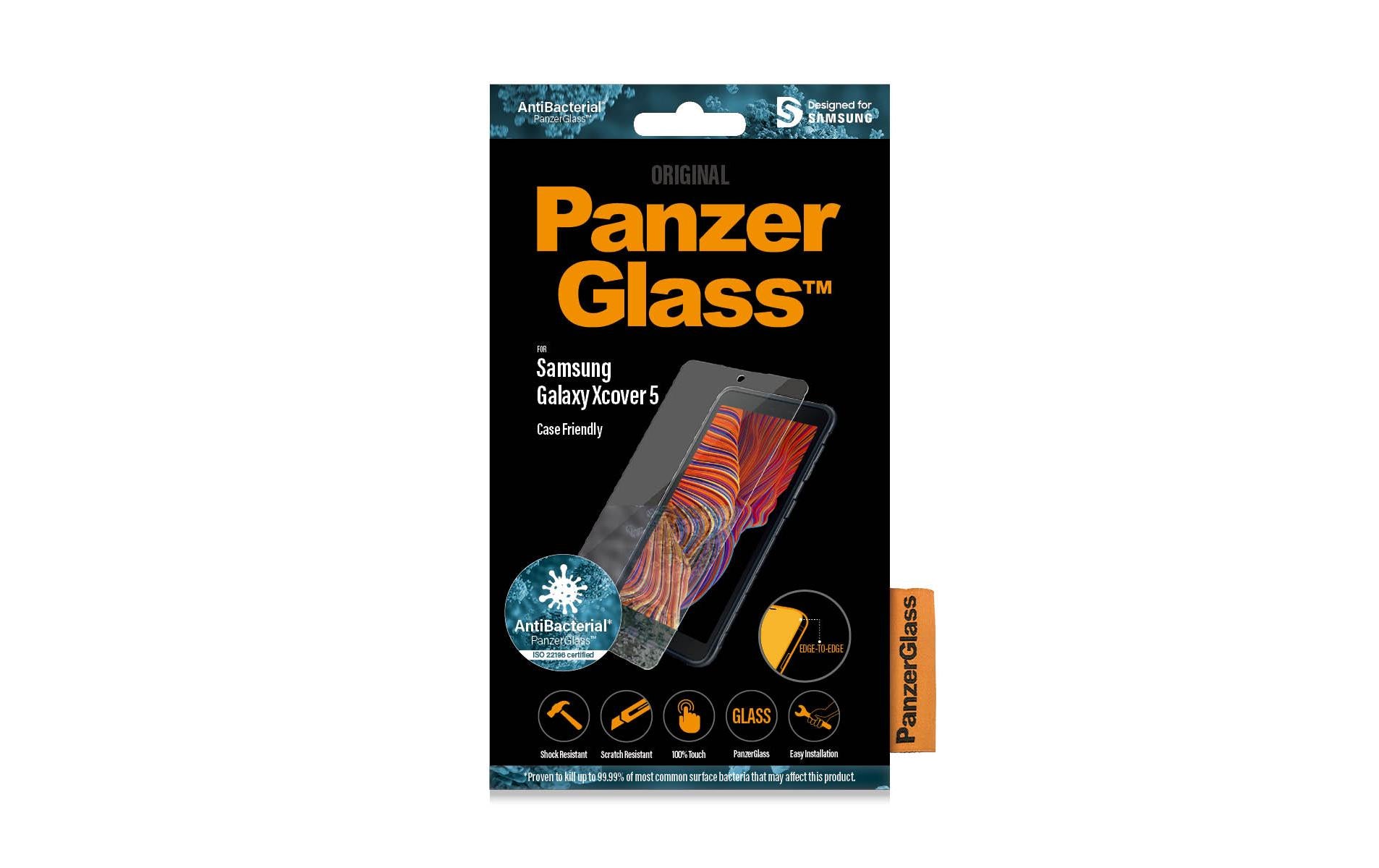 PanzerGlass Displayschutz (Panzerglas), Case Friendly – für Galaxy Xcover 5