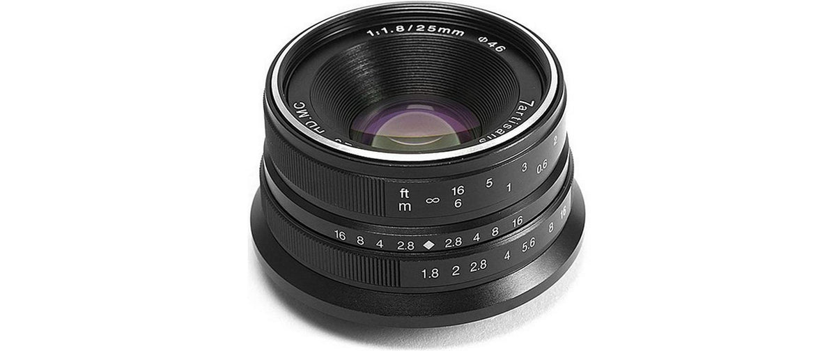 7Artisans 25 mm f/1.8 Objektiv – Fujifilm X-Mount – APS-C, 46 mm Filter