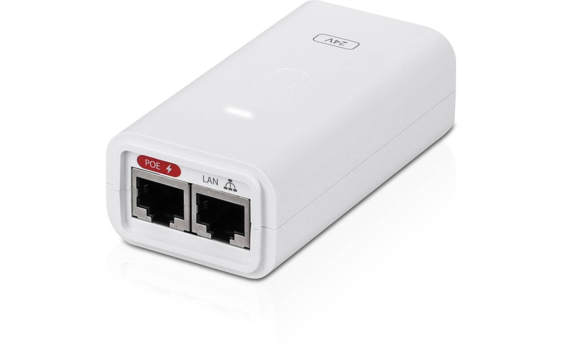 Ubiquiti POE-24-24W-G-WH PoE-Injektor 24 W – Gigabit Ethernet, RJ-45×2, 24 V – weiss