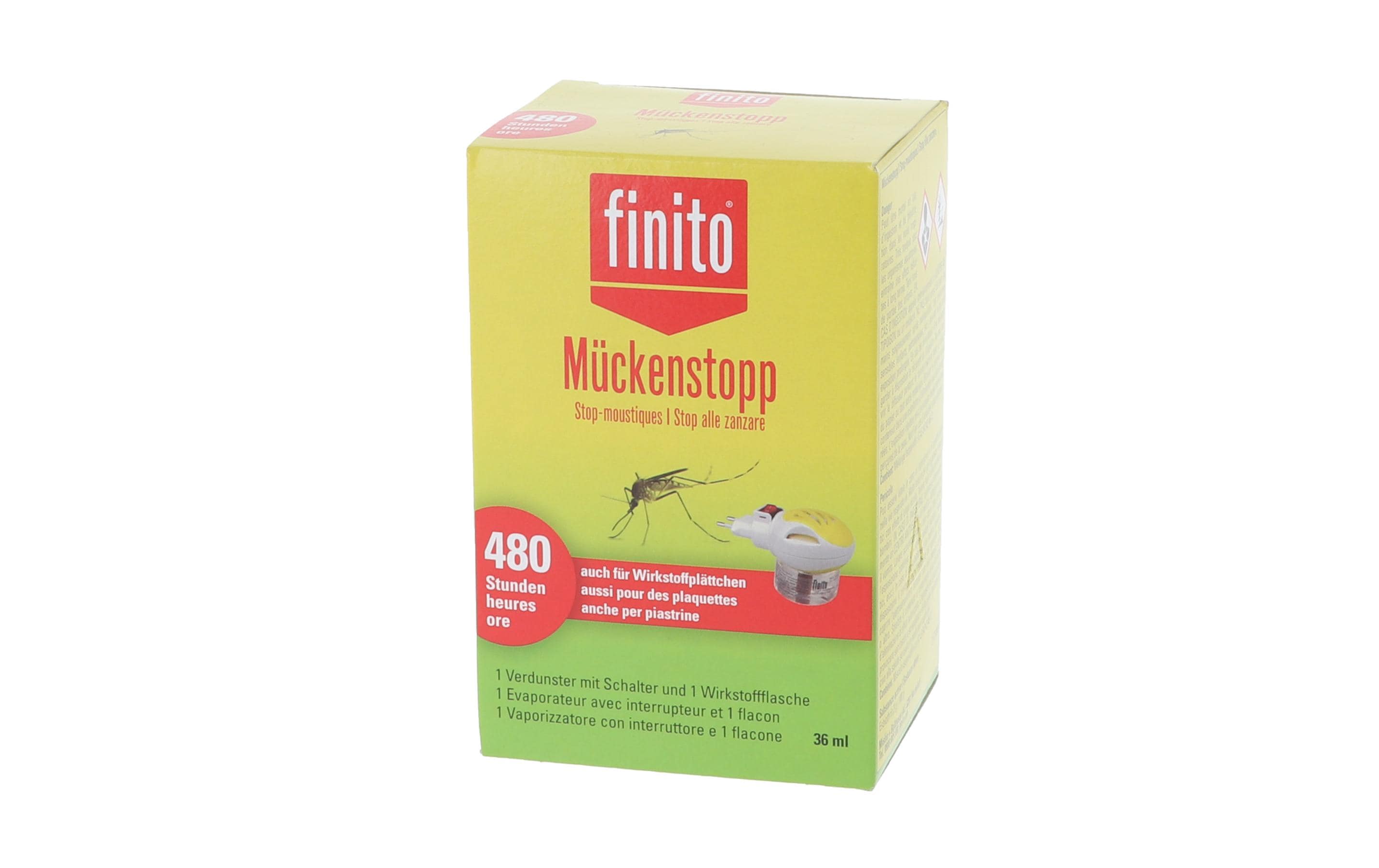 Finito Insektenfalle – Mückenstopp-Set, Stecker & Flasche – 36 ml – Weiss – für Mücken