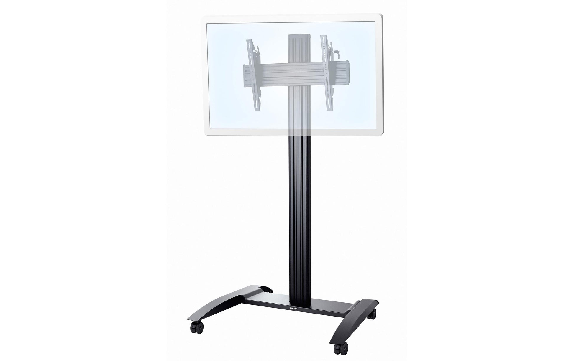 Edbak TRV100 – Trolley, neigbar, für 42–65″, VESA 100×100–600×400, bis 70 kg, höhenverstellbar, schwarz