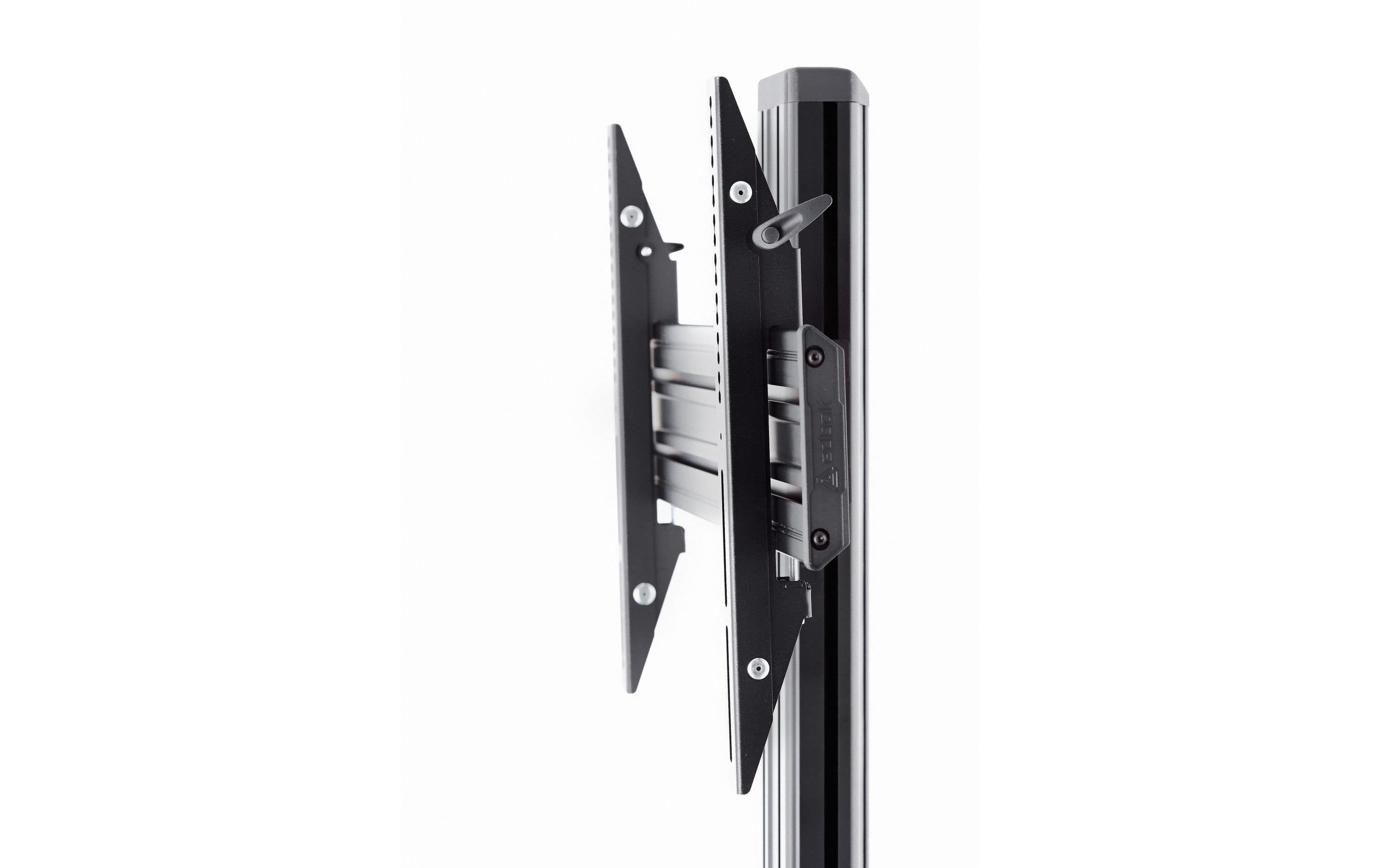 Edbak TRV100 – Trolley, neigbar, für 42–65″, VESA 100×100–600×400, bis 70 kg, höhenverstellbar, schwarz