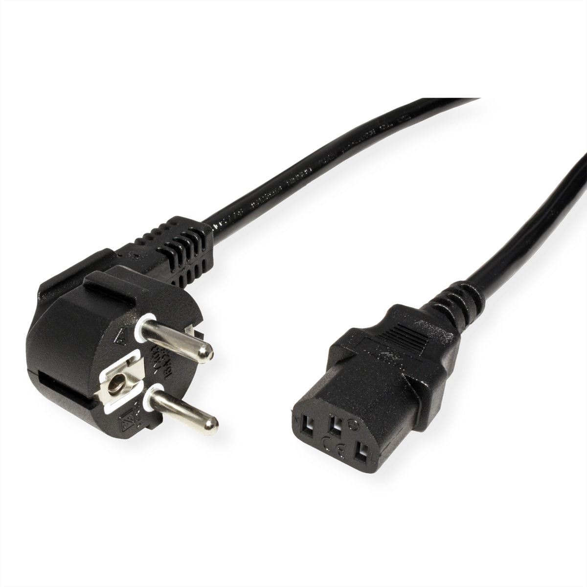 VALUE Netzkabel – Schuko (Typ E/F) – IEC C13, 3 m, 250 V/10 A, Schwarz
