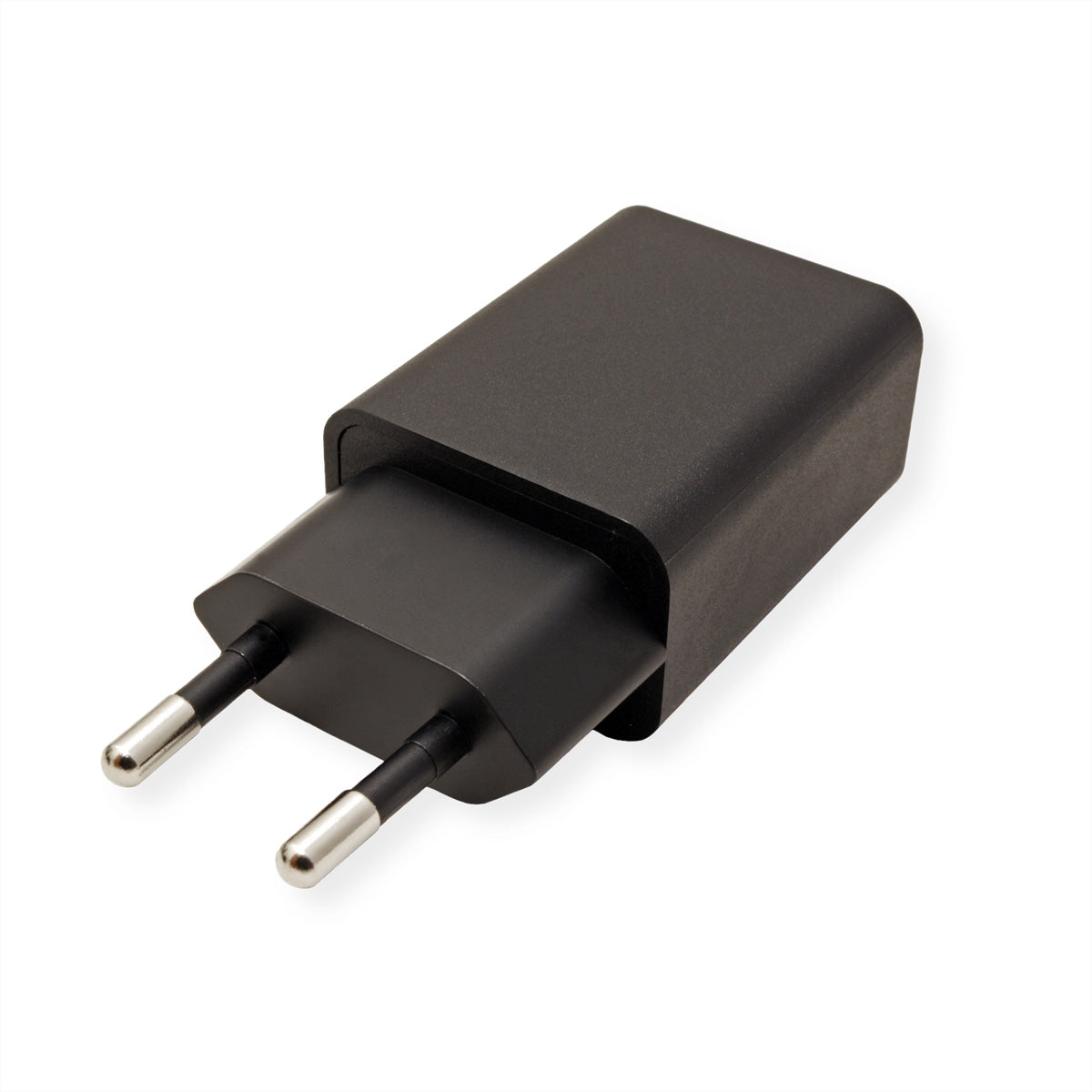 VALUE USB-Ladegerät 18 W – USB-A×1 – QC 3.0, EU-Stecker (Typ C) – für Smartphone, Tablet – Schwarz