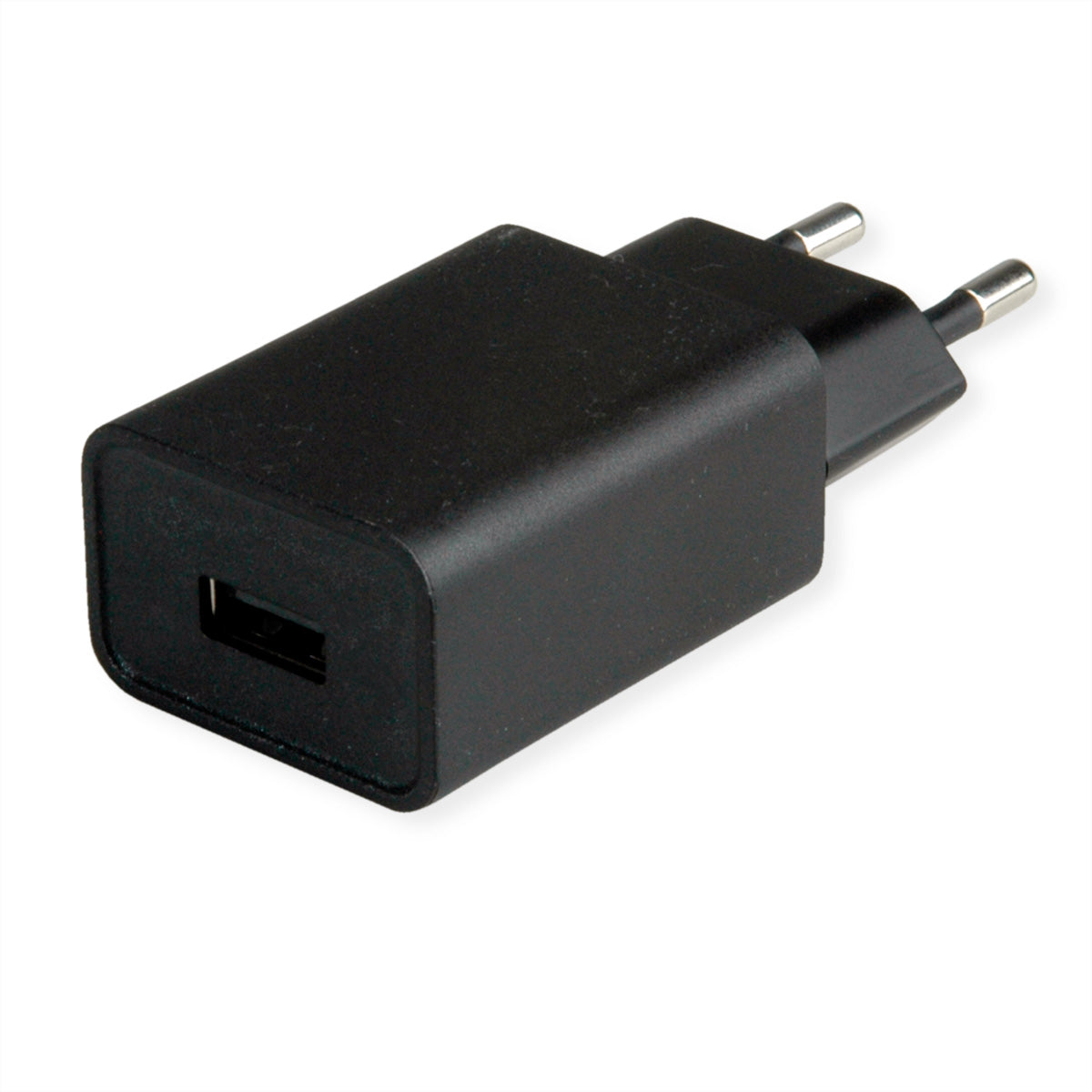 VALUE USB-Ladegerät 12 W – USB-A×1 – EU-Stecker (Typ C) – Schwarz