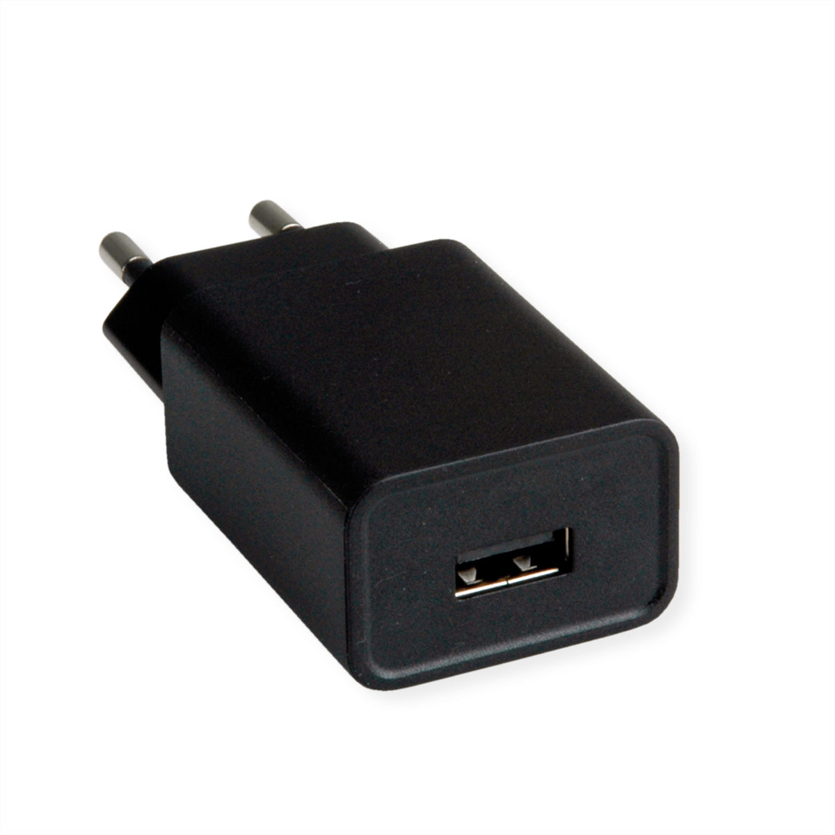 VALUE USB-Ladegerät 12 W – USB-A×1 – EU-Stecker (Typ C) – Schwarz