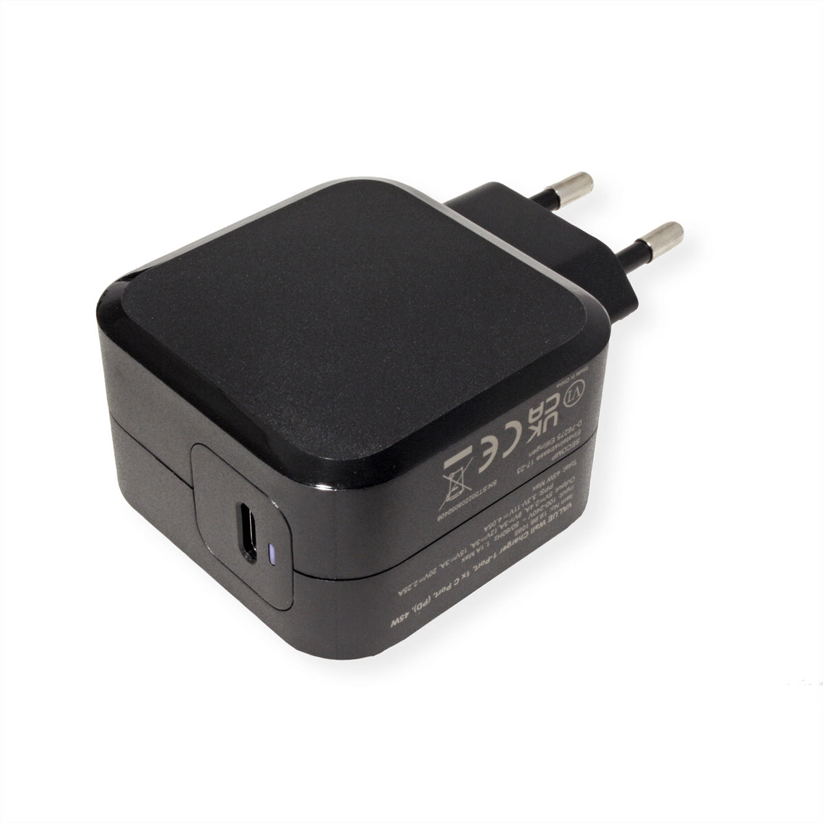 VALUE USB-Ladegerät 45 W – USB-C×1 – PD – EU-Stecker (Typ C)