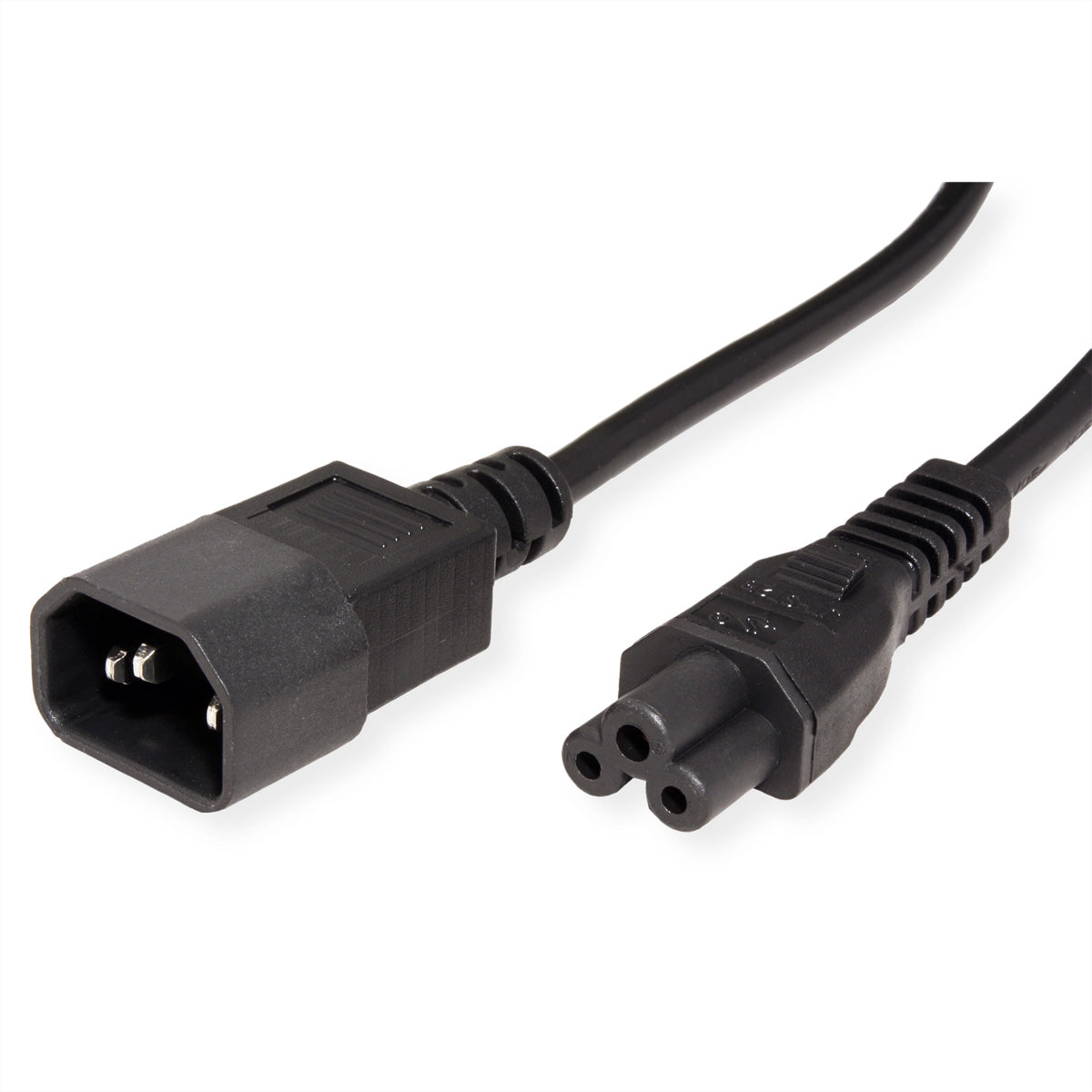 VALUE Netzkabel – IEC C14 zu IEC C5, 1,8 m, 250 V/2,5 A, Schwarz