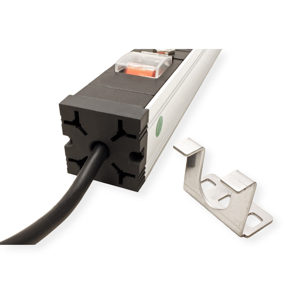 VALUE 19" Steckdosenleiste, 7× Schuko (Typ F), mit Schalter, 1U, 3 m, Stecker CEE 7/7