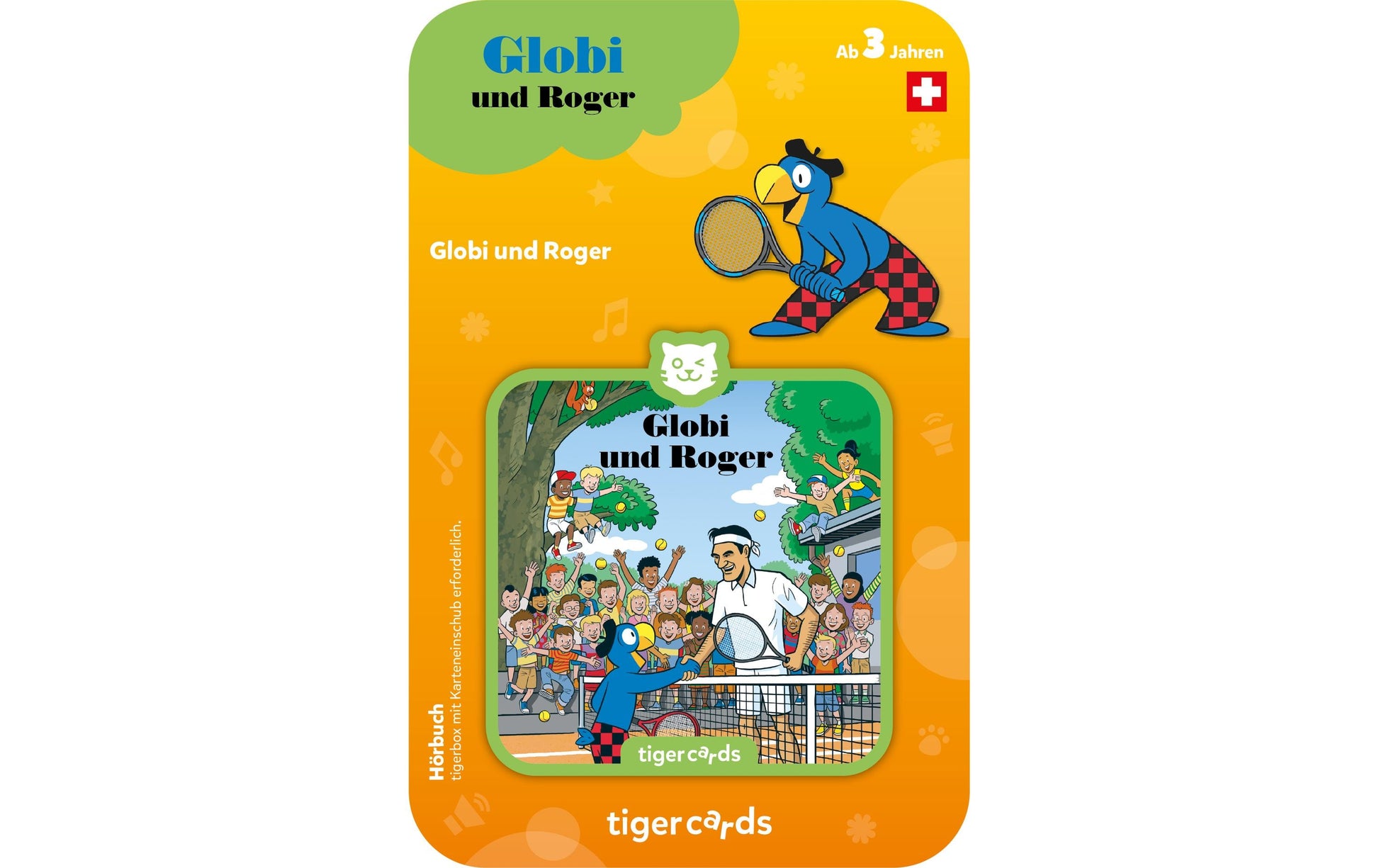 Tigermedia tigercard - Globi und Roger – Hörbuch – Deutsch, 58 Min., ab 3 Jahren – orange