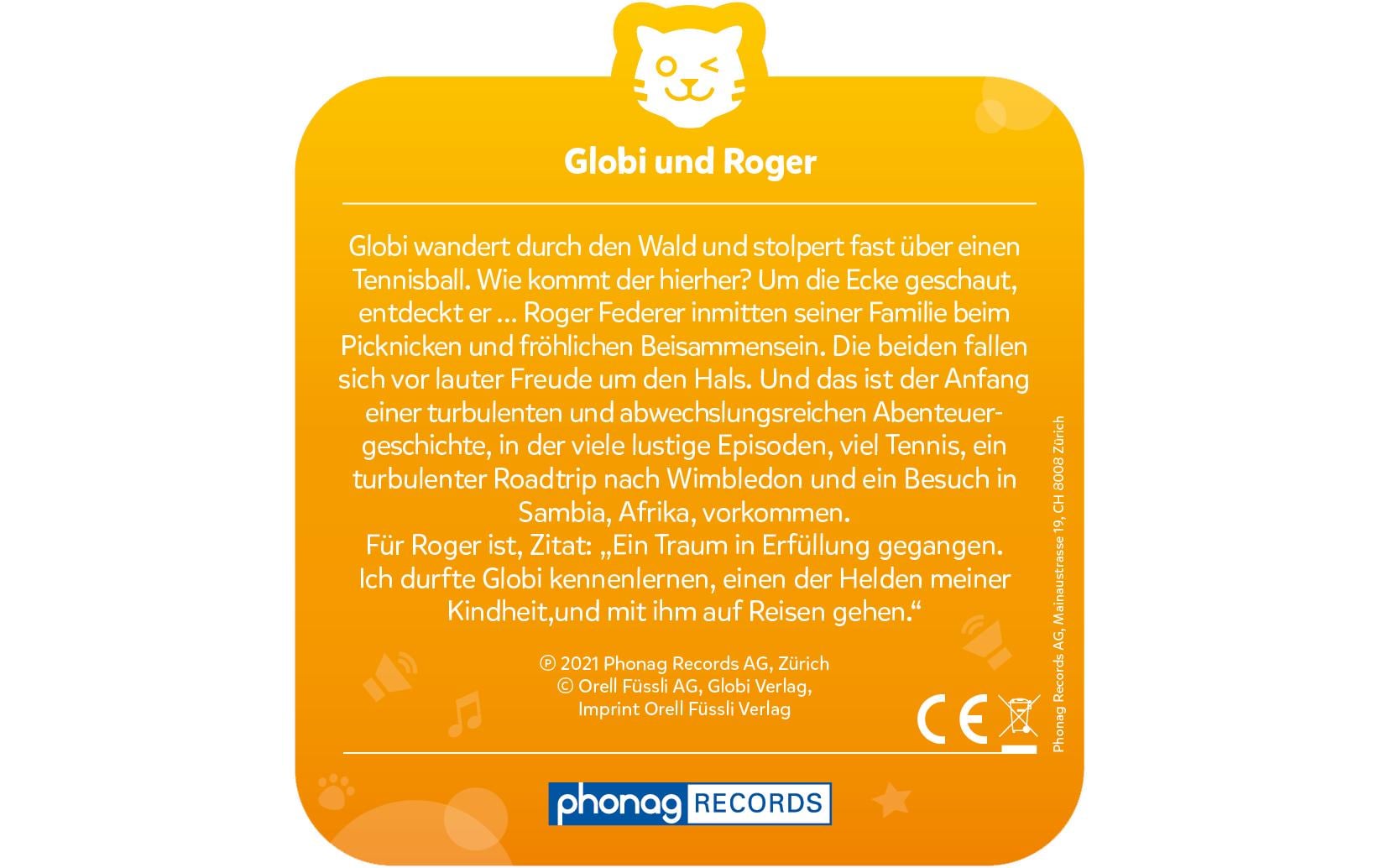 Tigermedia tigercard - Globi und Roger – Hörbuch – Deutsch, 58 Min., ab 3 Jahren – orange
