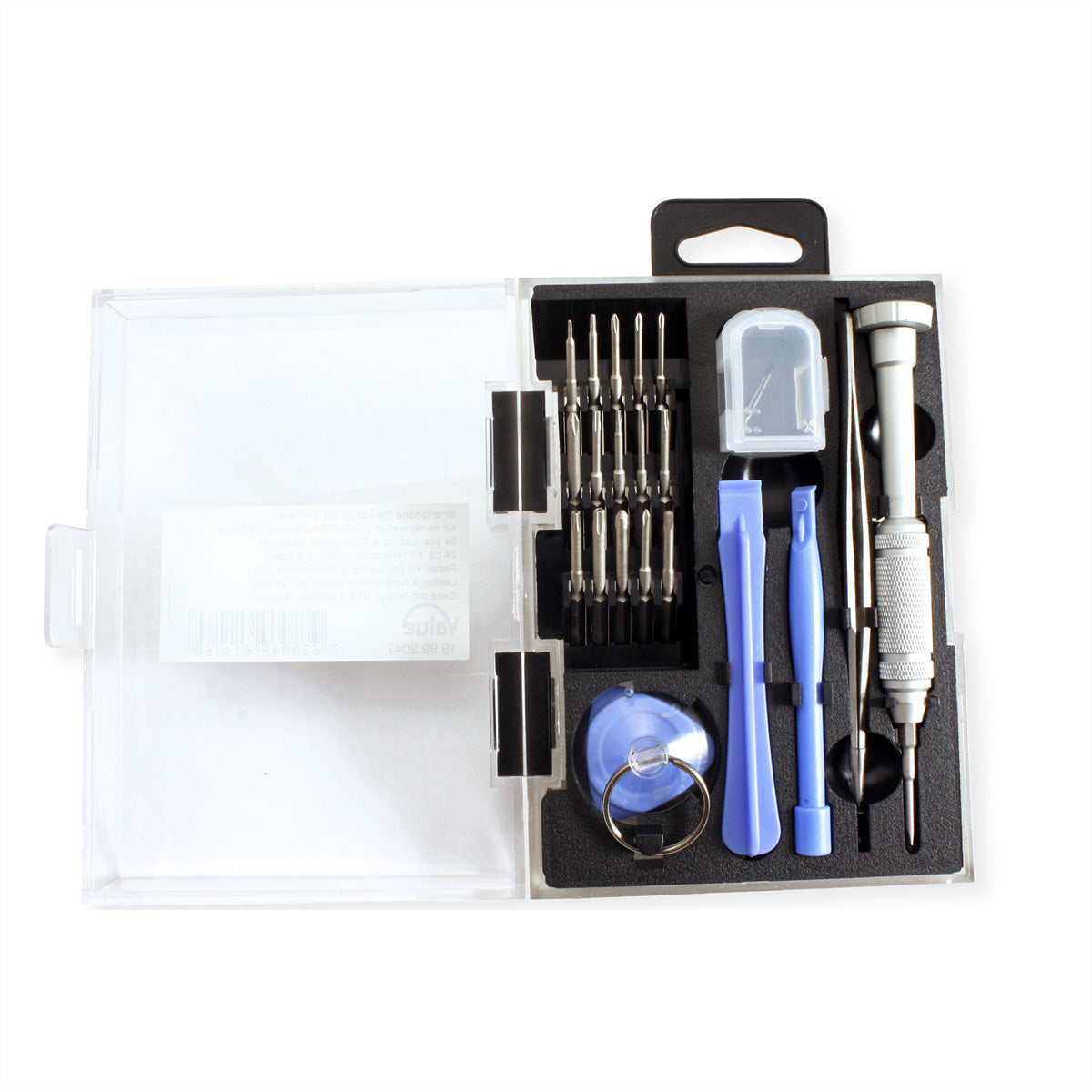 VALUE 19.99.2047 Elektronik-Reparaturset – 24-teilig, 16 Bits – für Laptop, Smartphone & Gaming-Controller