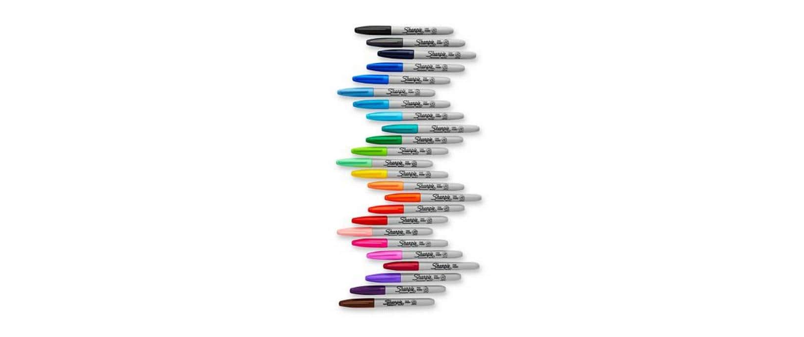 Sharpie Electro Pop Permanentmarker – Rundspitze 1 mm – Mehrfarbig – 24er-Pack