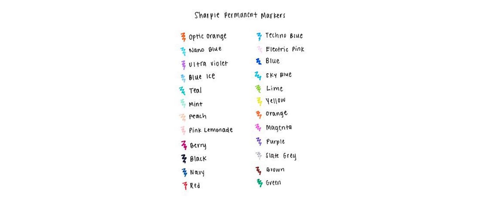 Sharpie Electro Pop Permanentmarker – Rundspitze 1 mm – Mehrfarbig – 24er-Pack