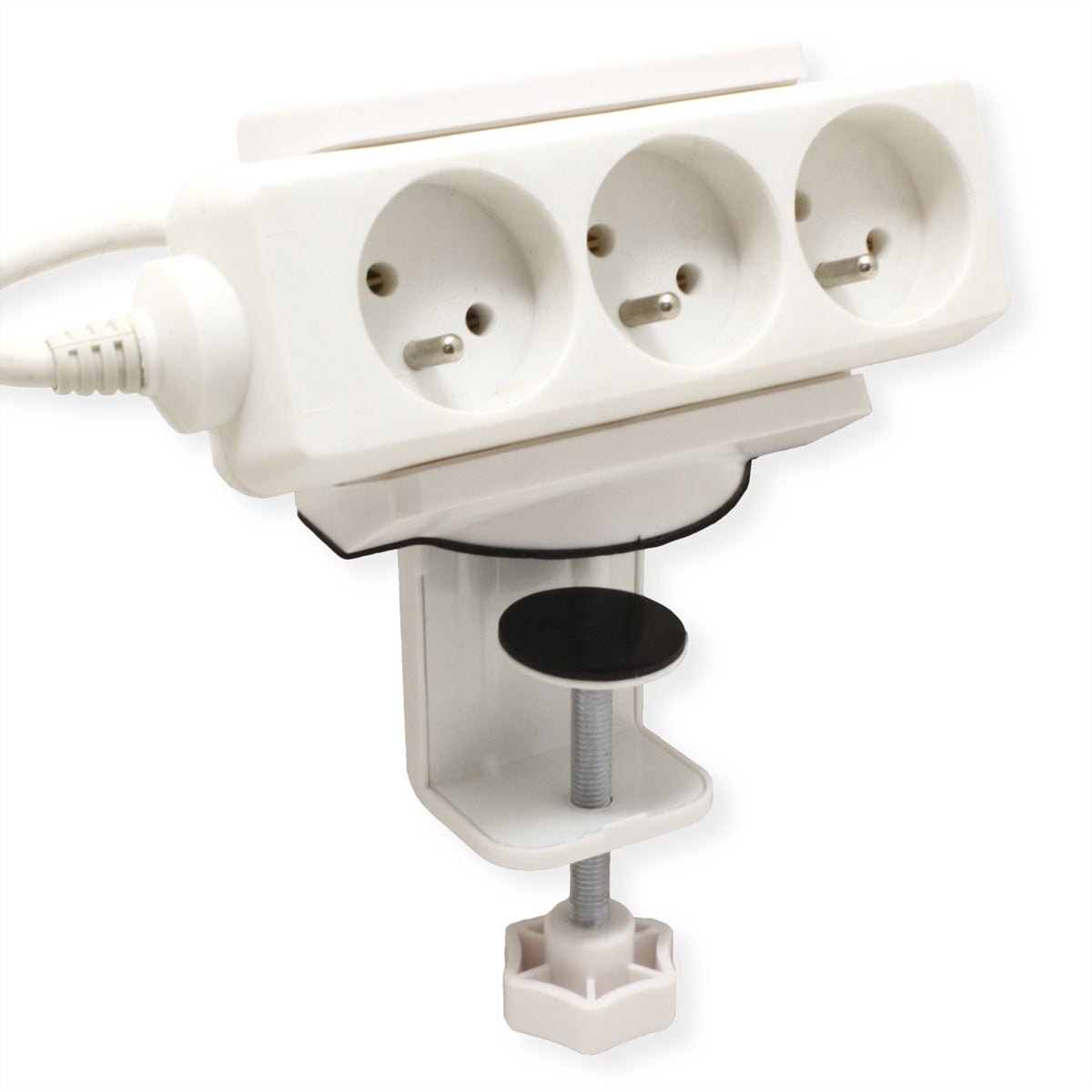 VALUE Kabel-Clip/Halter/Klemme für Stromverlängerung – Klemmbefestigung, einstellbar, ABS/Silikon/Stahl