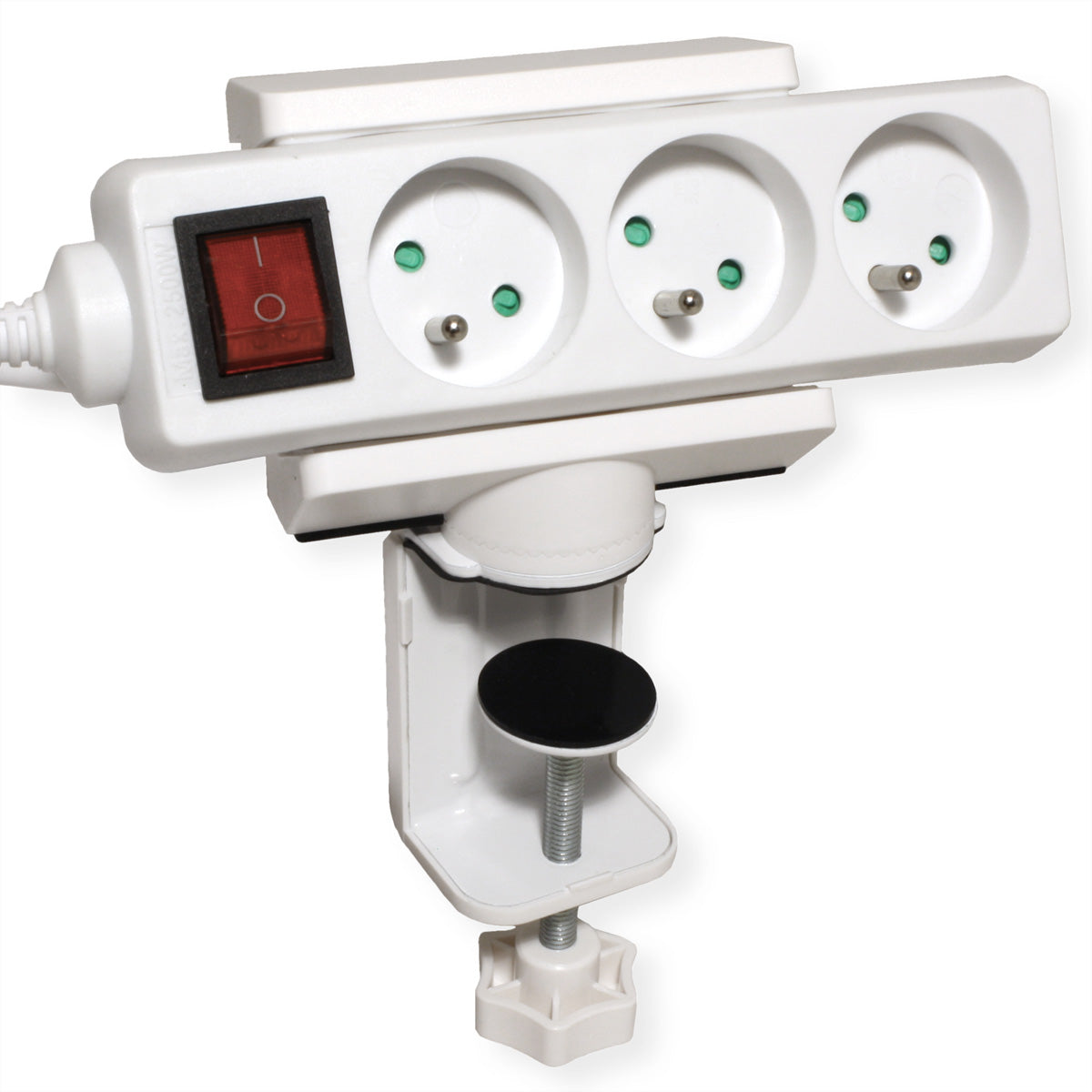 VALUE Kabel-Clip Klemmhalterung für Tisch/Bank – schwenkbar, verbessertes Kabelmanagement, 100 × 61 × 172 mm