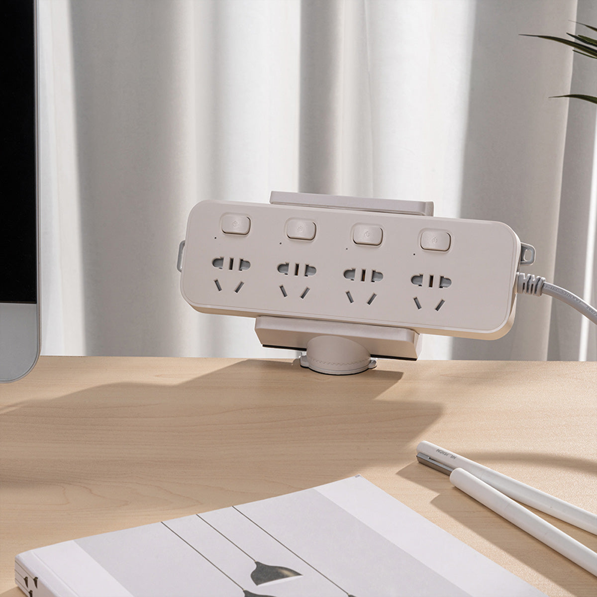 VALUE Kabel-Clip Klemmhalterung für Tisch/Bank – schwenkbar, verbessertes Kabelmanagement, 100 × 61 × 172 mm