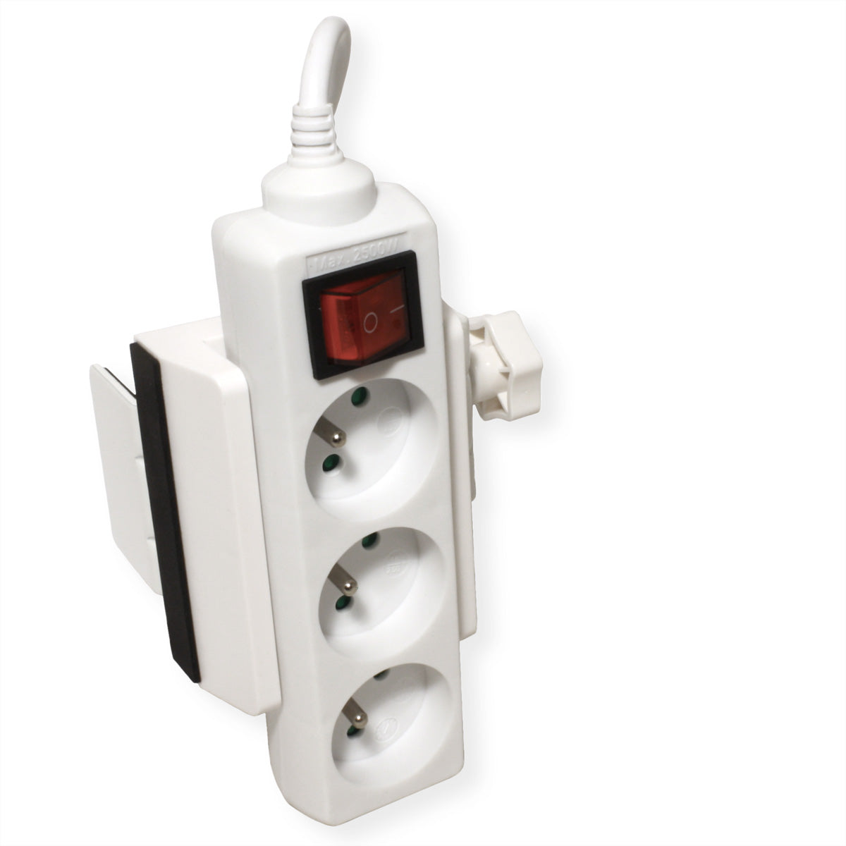 VALUE Kabel-Clip für Tisch/Bank – Klemmhalterung, Weiss, 100 × 129 × 82 mm