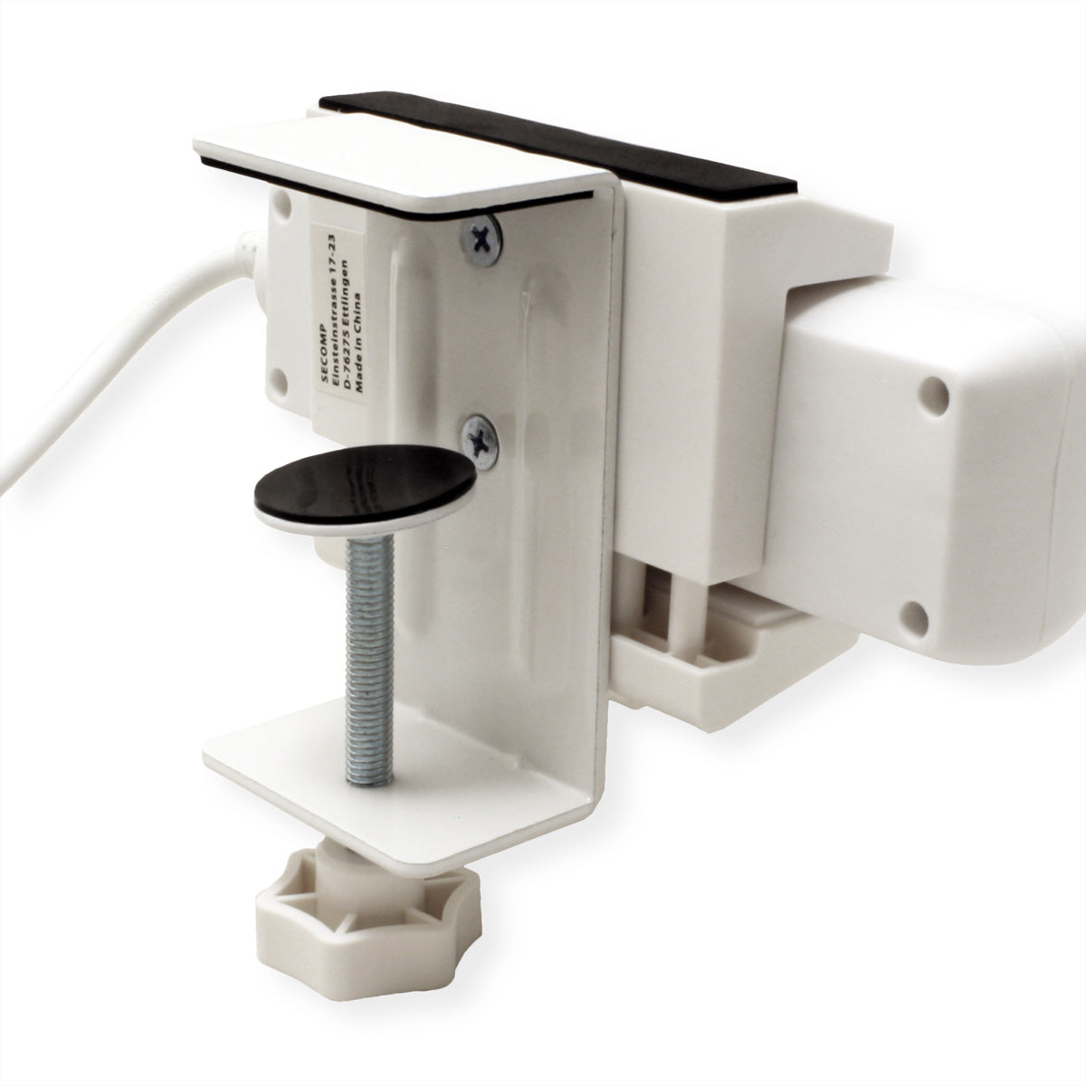 VALUE Kabel-Clip für Tisch/Bank – Klemmhalterung, Weiss, 100 × 129 × 82 mm