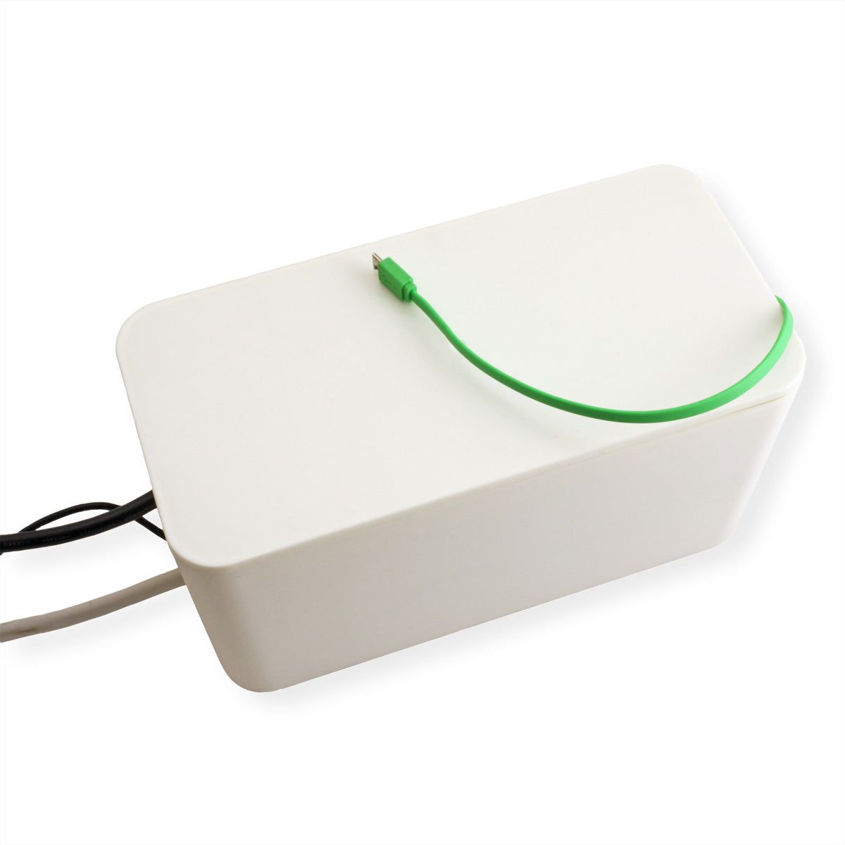 VALUE Kabelbox – weiss, B 235 × H 120 × T 115 mm