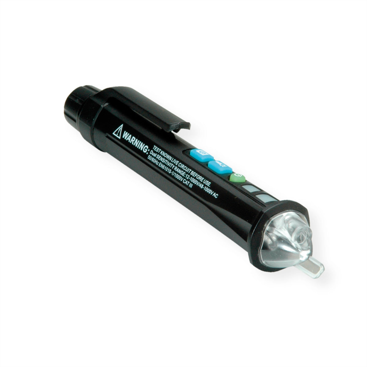VALUE 19.99.5079 – Spannungsprüfer – 12–1000 V, berührungslos, Taschenlampe